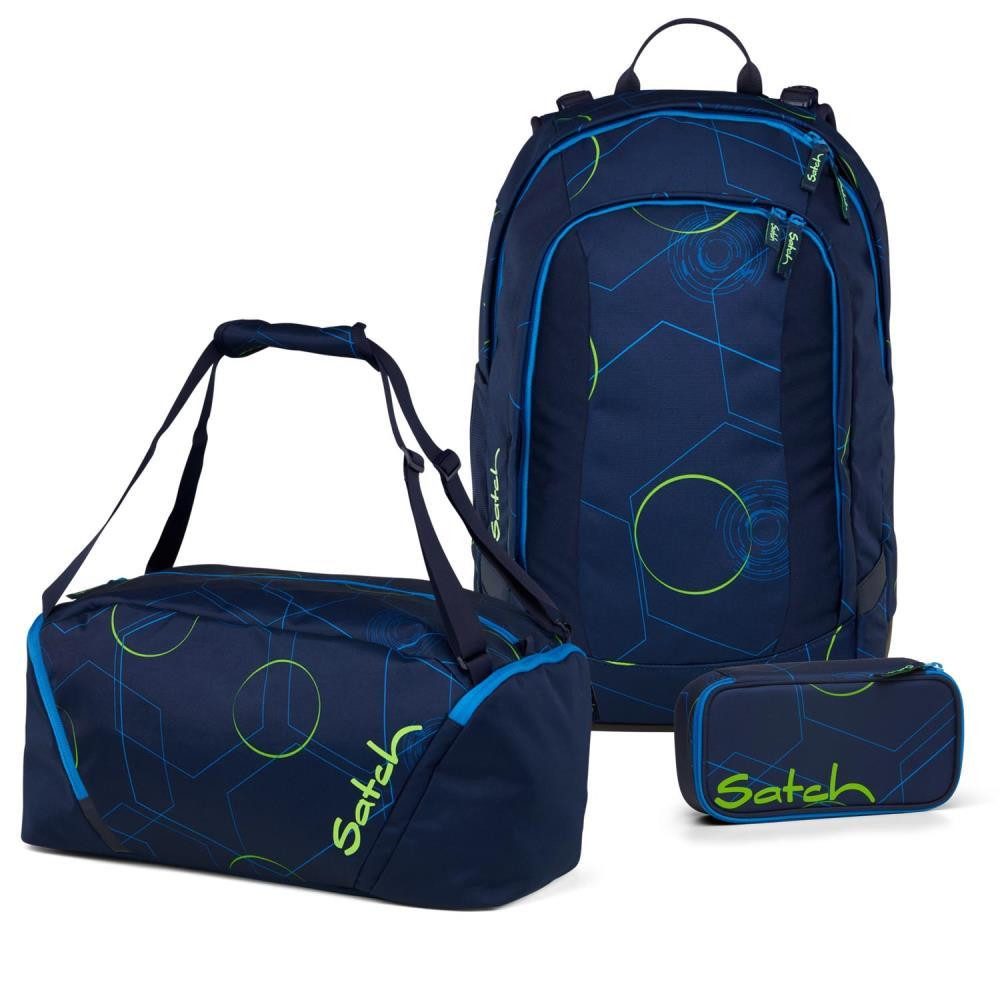 Satch Schulrucksack Air (3tlg., inkl. Schlamperbox und Sporttasche)