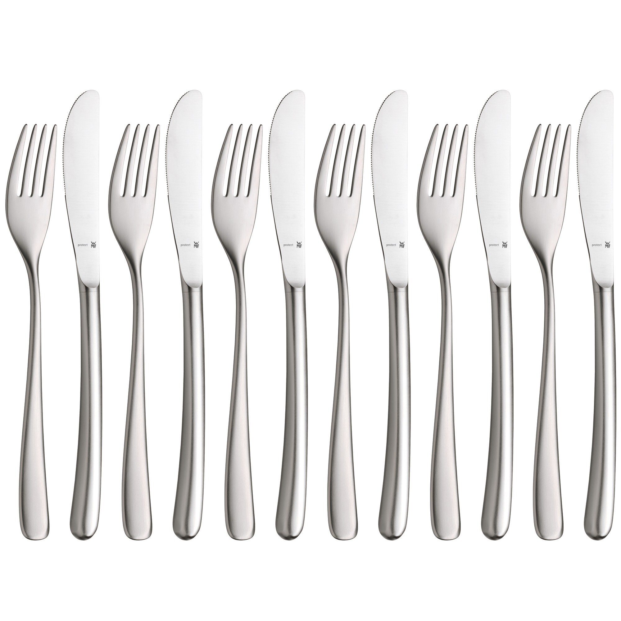 WMF Besteck-Set Vision (12-tlg), 6 Personen, Cromargan protect, Vision