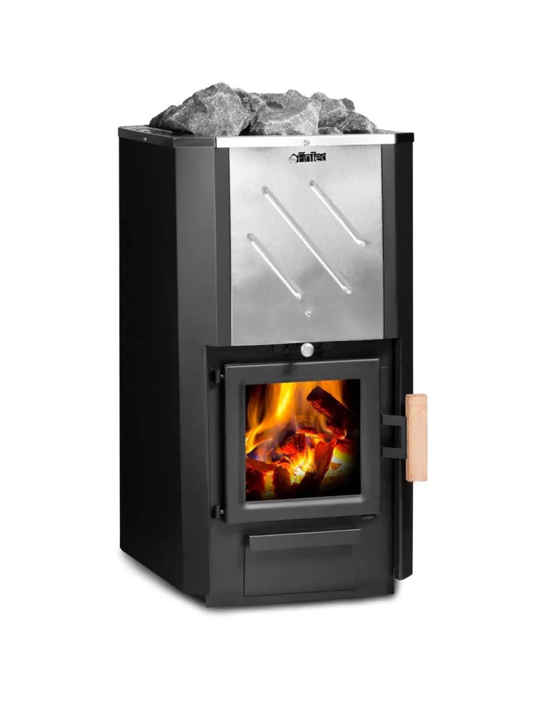 FinTec Saunaofen FinTec IWO Reflex Holz-Saunaofen 15,9 kW, 15.9 kW, Manuelle Steuerung, Holzbefeuerung; Gleichmäßige Wärmeverteilung; Aufgussbetrieb