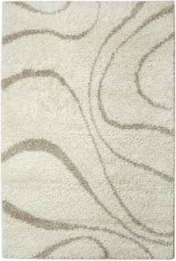 Hochflor-Teppich Nano, Home affaire, rechteckig, Höhe: 31 mm, modernes Wellen-Design, Hochflor, besonders weicher Flor