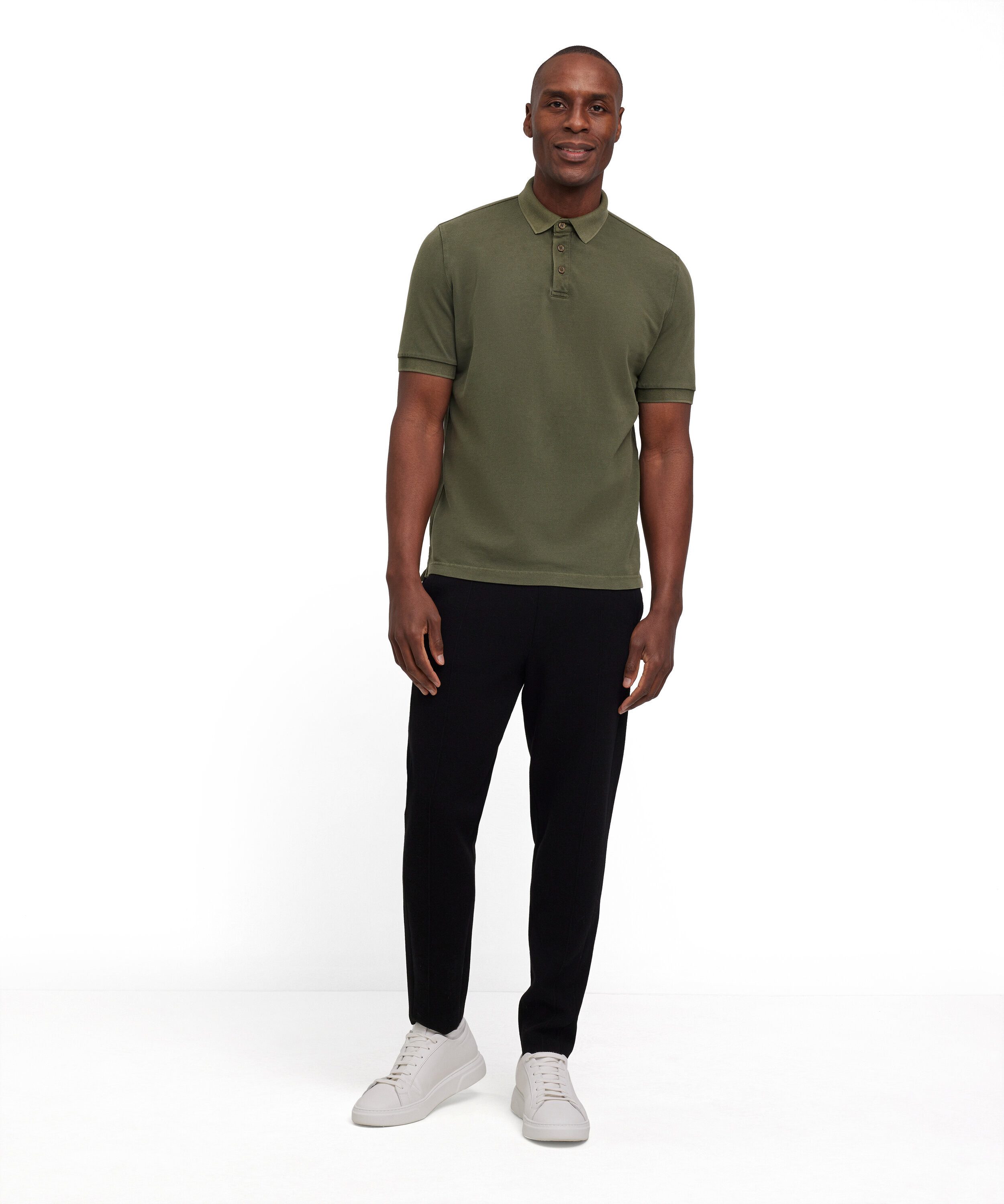 FALKE Poloshirt Polo Shirt (1-tlg., 1) aus hochwertiger Baumwolle in Garment Dye-Technik