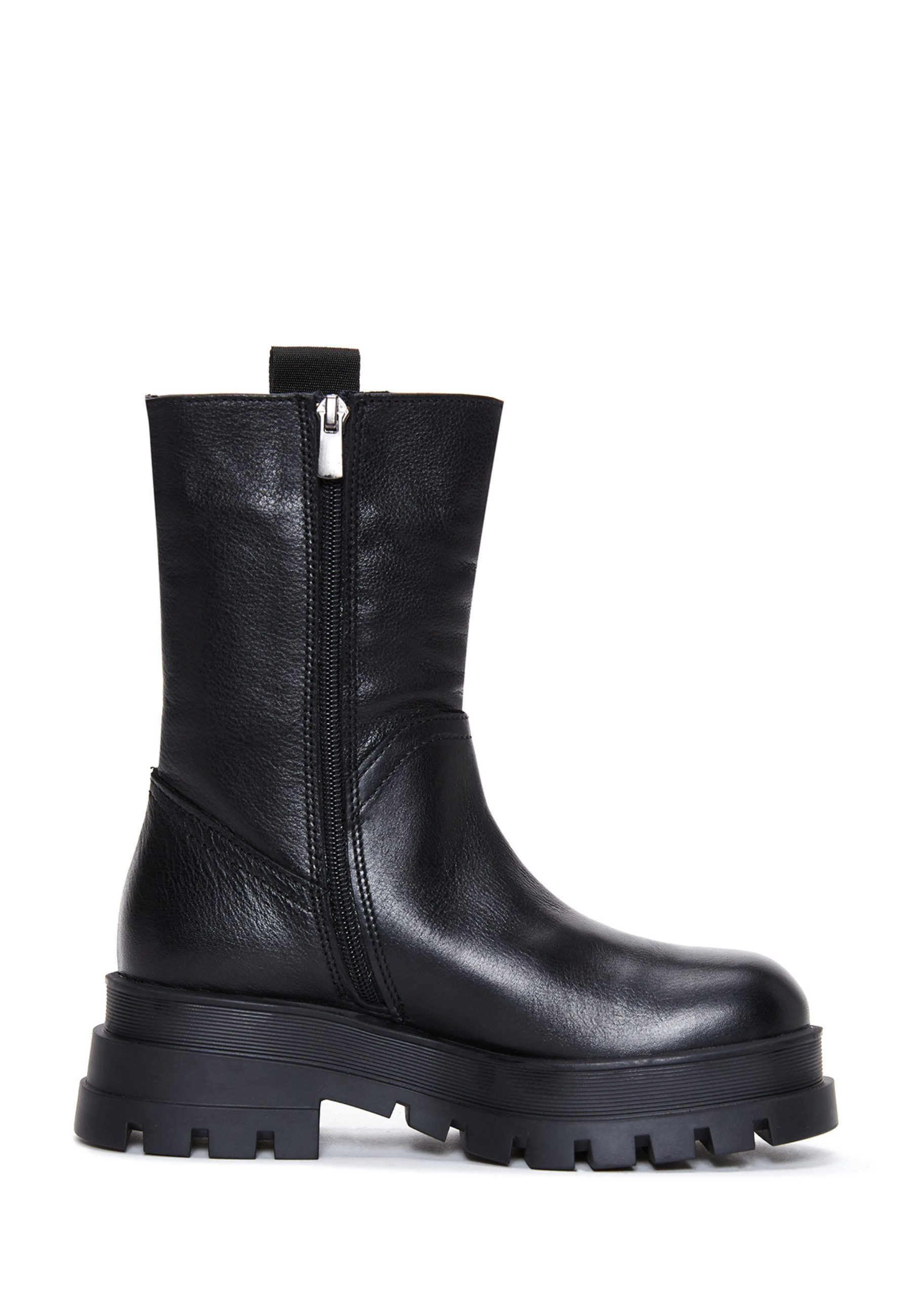 Derimod Stiefeletten aus Leder Ankleboots Stofffutter, TPU Sohle, Absatz 4,5 cm