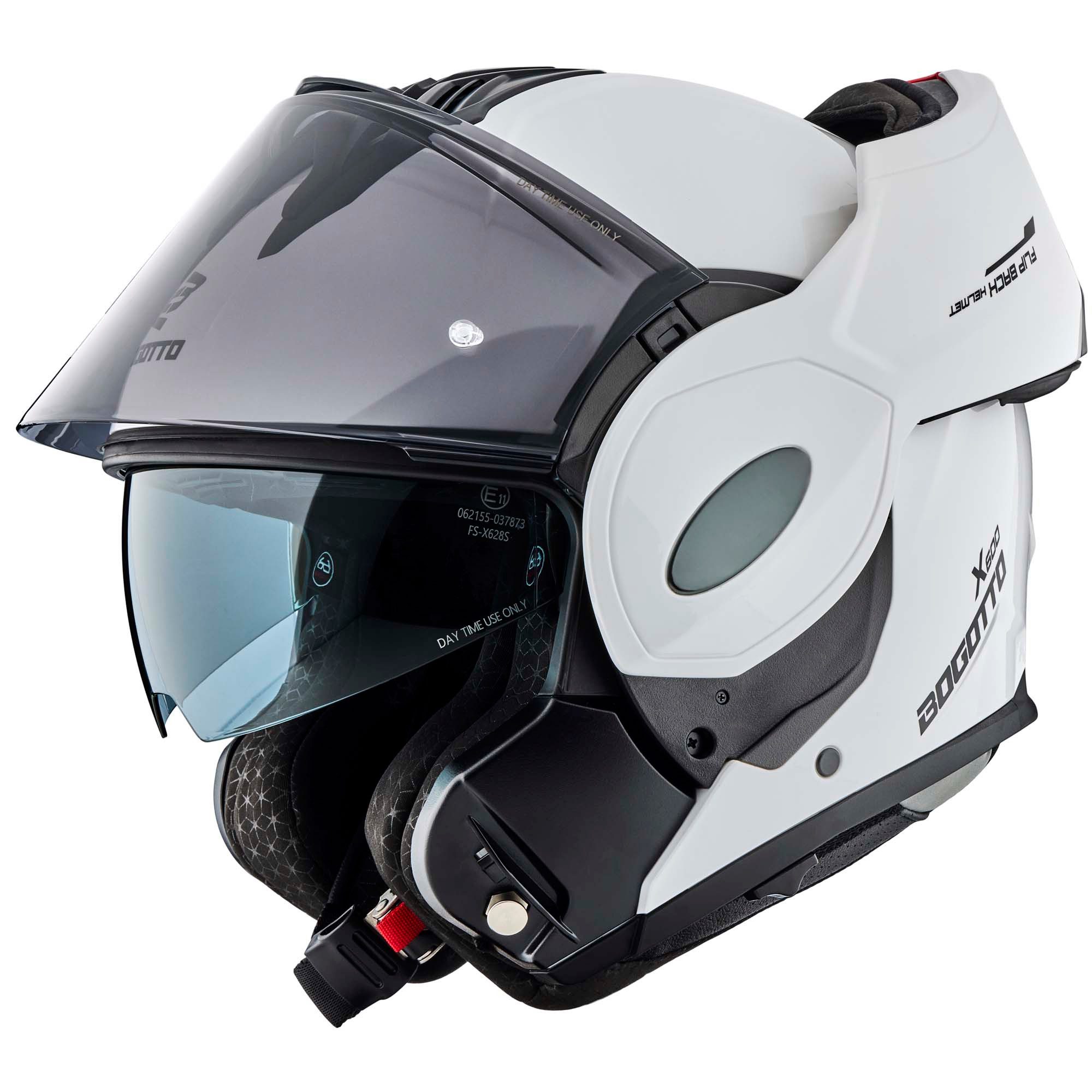 Bogotto Motorradhelm FS-X600 Klapphelm, vorbereitet für Kommunikationssystem,integriertes Sonnenvisier