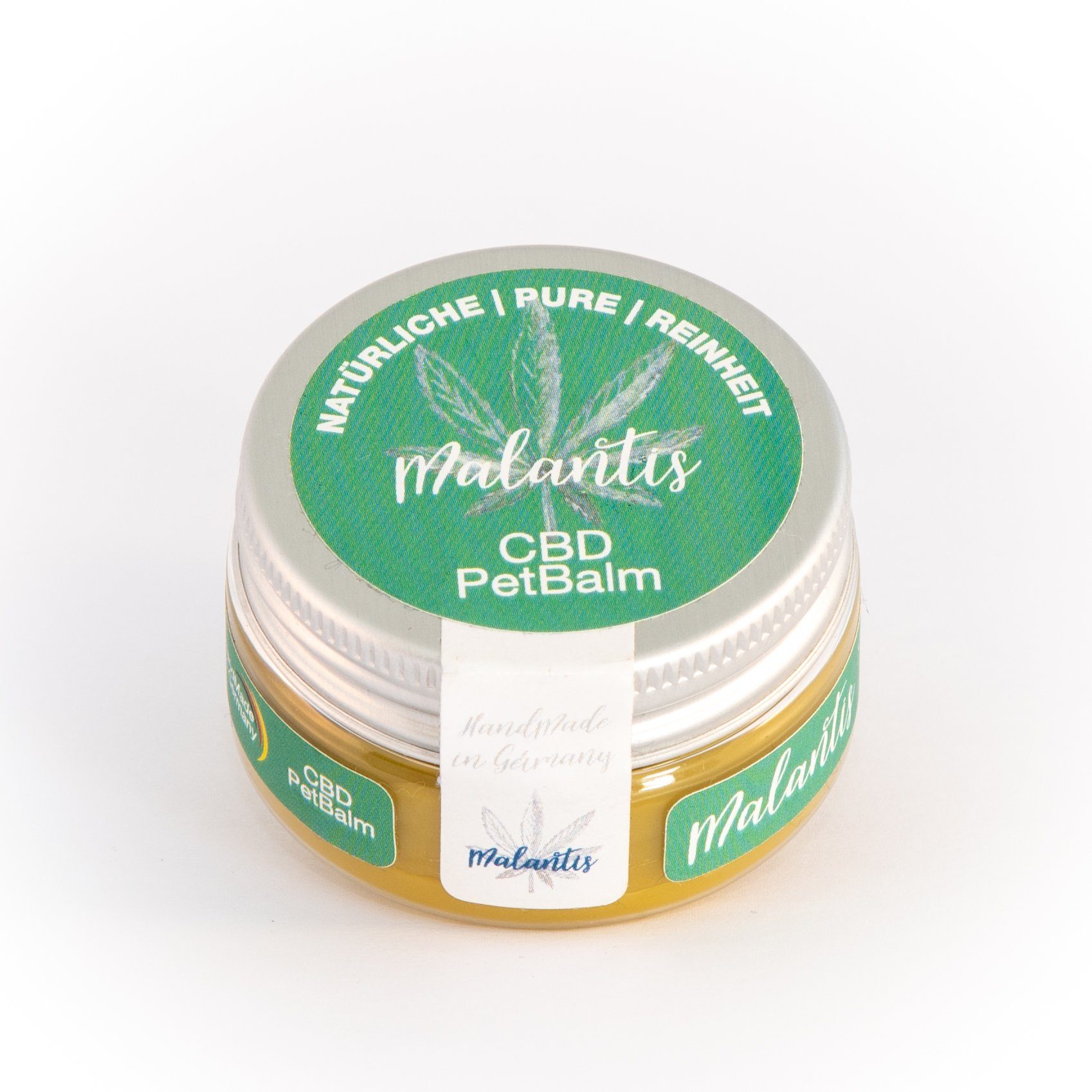 Malantis Körperbalsam Malantis CBD PetBalm Pfotenbalsam für Hunde & Katzen mit Mandelöl Pfotenbalsam für Hunde und Katzen mit Kokosöl, Capuacu Butter und Mandelöl, Fellpflege, Pfoten Pflege bei Nässe und Kälte - Huf Pflege von Pferden