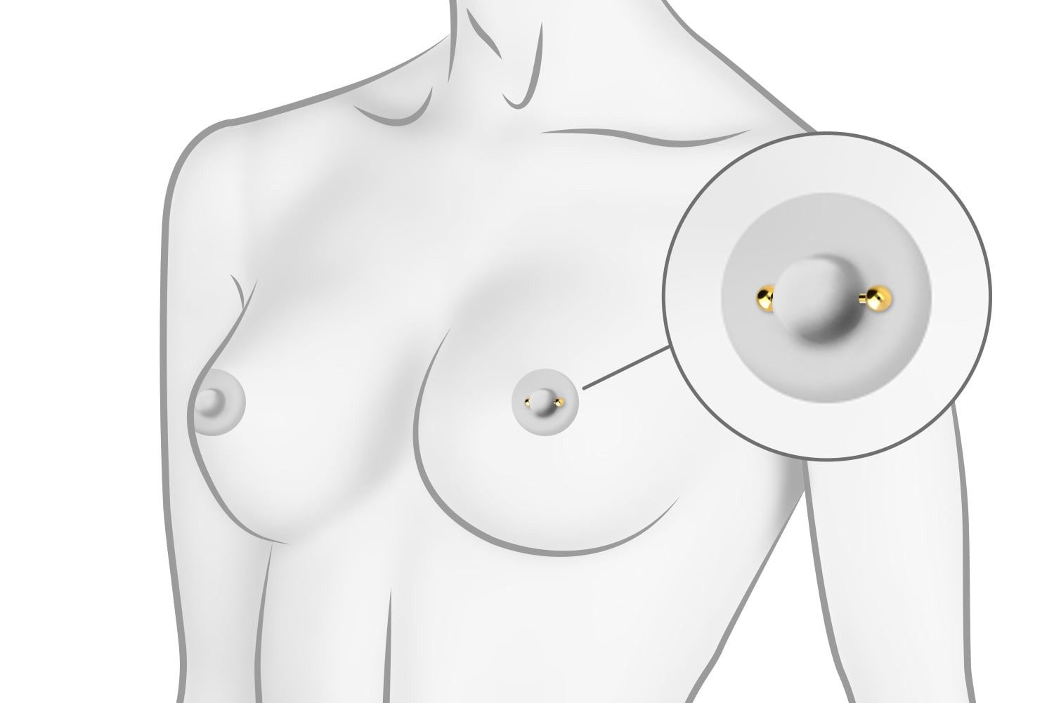 PIERCINGLINE Brustwarzenpiercing Chirurgenstahl Barbell (Barbells, 1-tlg) günstig online kaufen