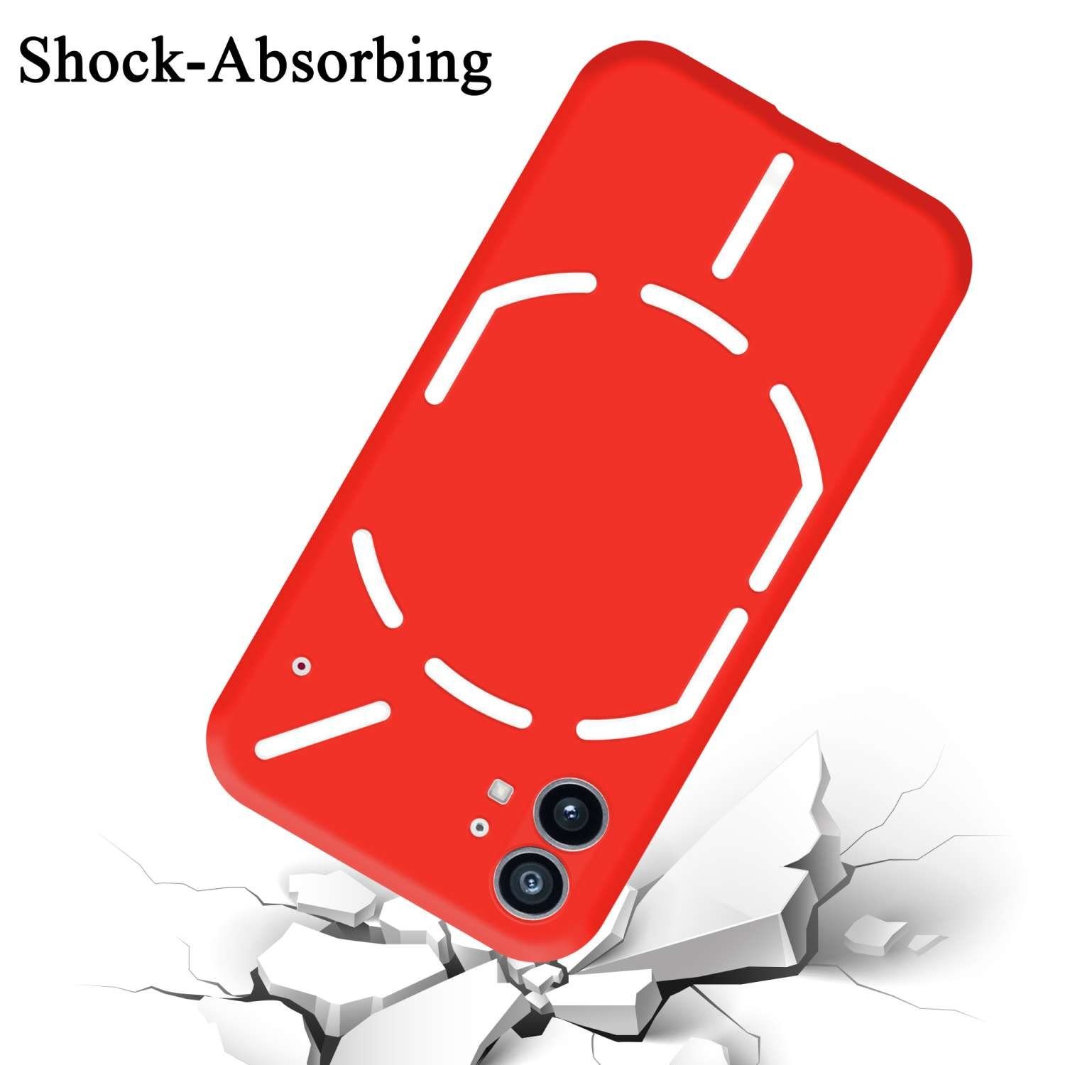 Cadorabo Handyhülle für Hülle Nothing Phone (1), Flexible Hülle TPU Silikon Schutzhülle Back Cover Case