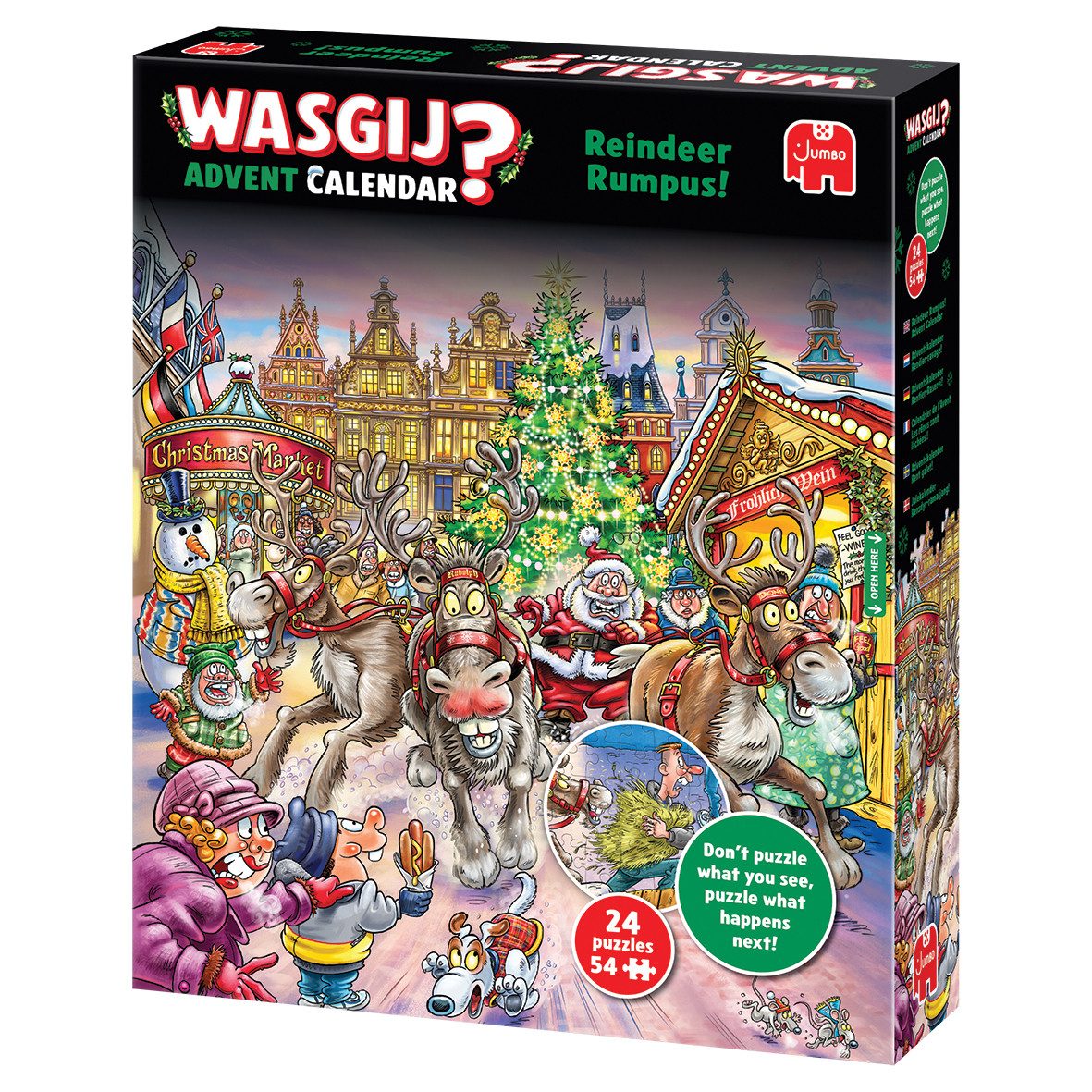 Jumbo Spiele Puzzle Wasgij Adventskalender Rentier-Raserei!, günstig online kaufen