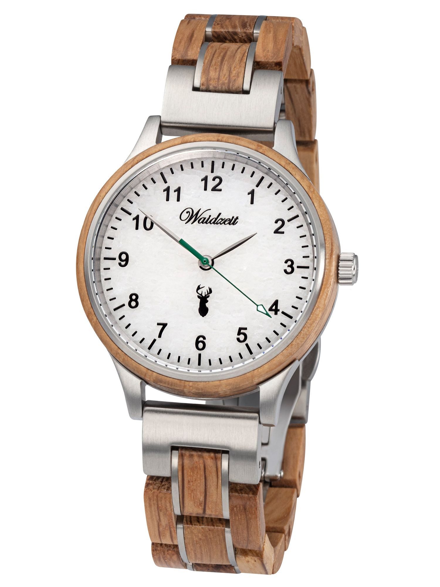 Waidzeit Austria Quarzuhr SK03W SK03W, Waidzeit SK03W Grüner Panther Uhr Damenuhr Holz braun