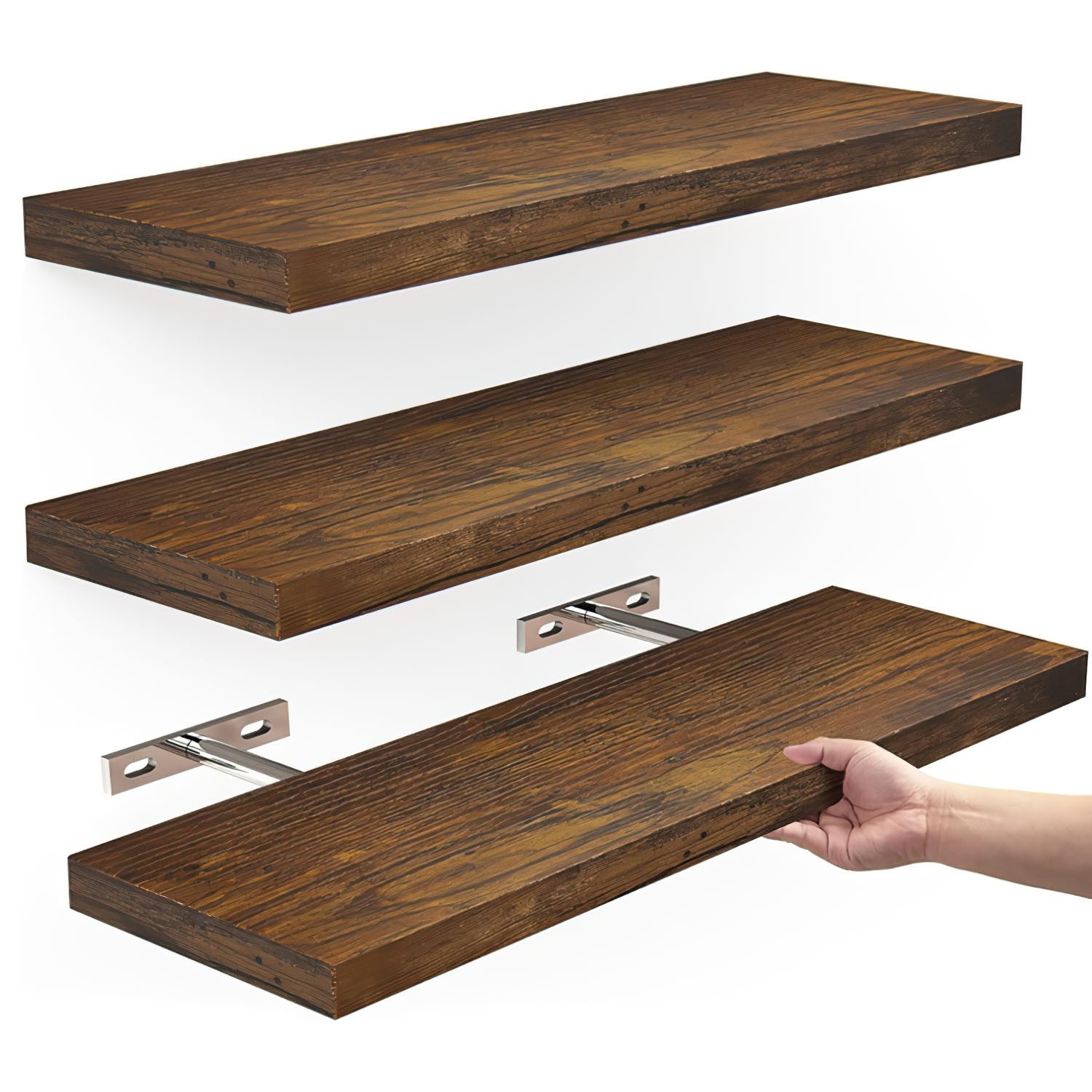 Refined Living Wandregal Regal Wand 3st Regalbrett Schweberegal Hängeregal günstig online kaufen