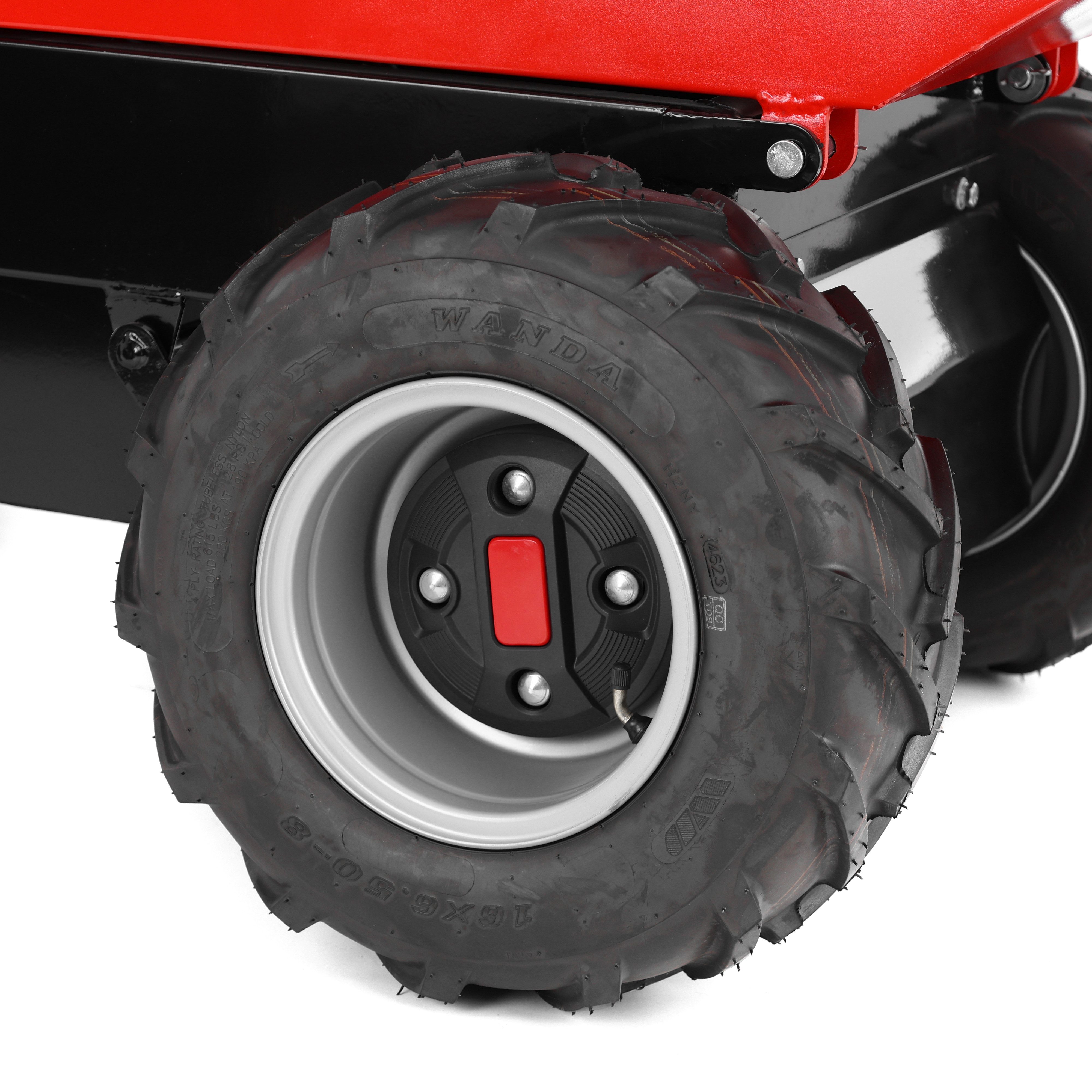 Hecht Dumper Akku Motorschubkarre 2625, Elektrohydraulische Kippung, bis 500kg, 48V, 3 - 6 km/h, 1000W, 112 × 68 × 36 cm Stahlmulde – Bild 5 von 5