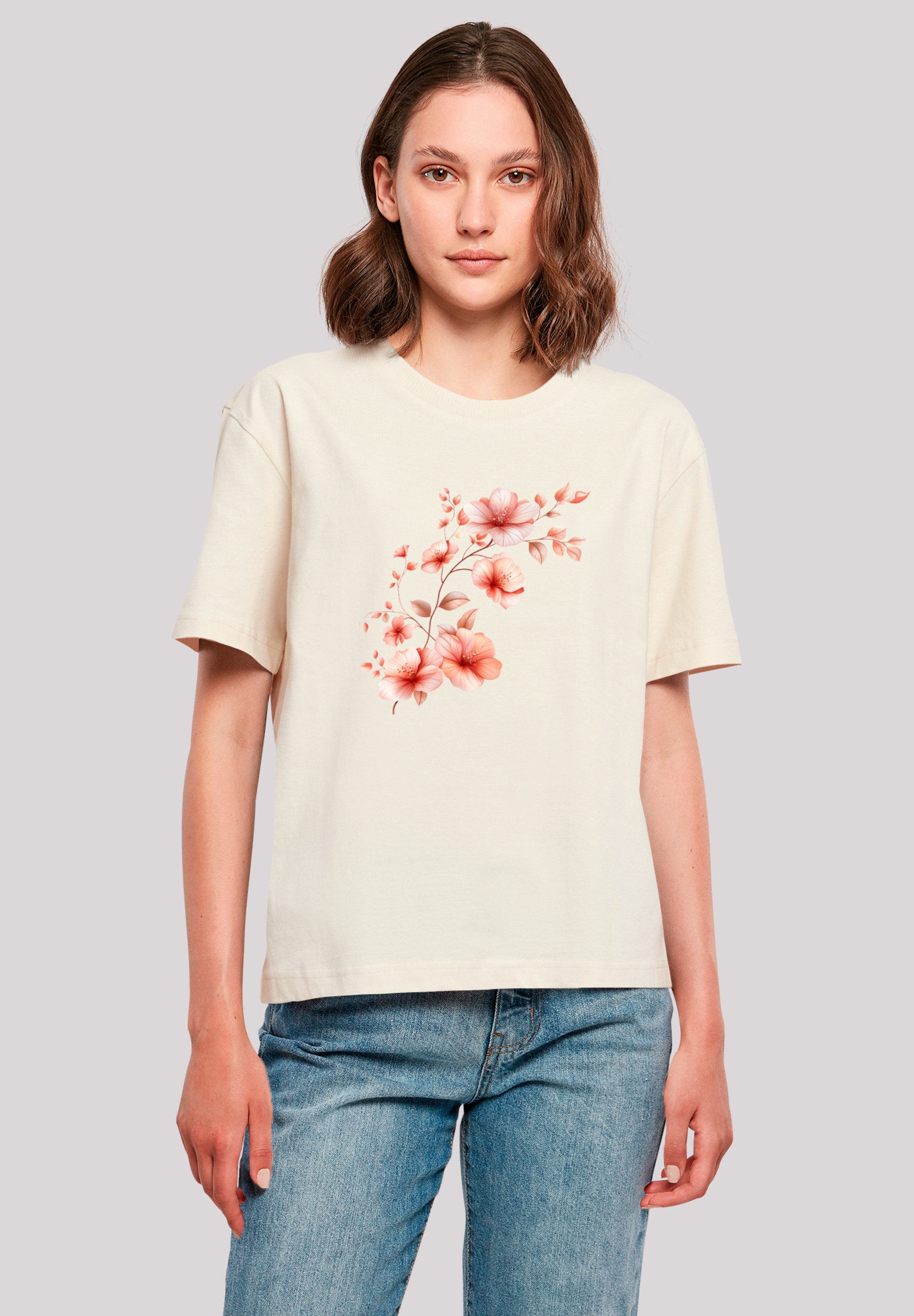 F4NT4STIC T-Shirt Rosa Blumenzweig 3D Premium günstig online kaufen
