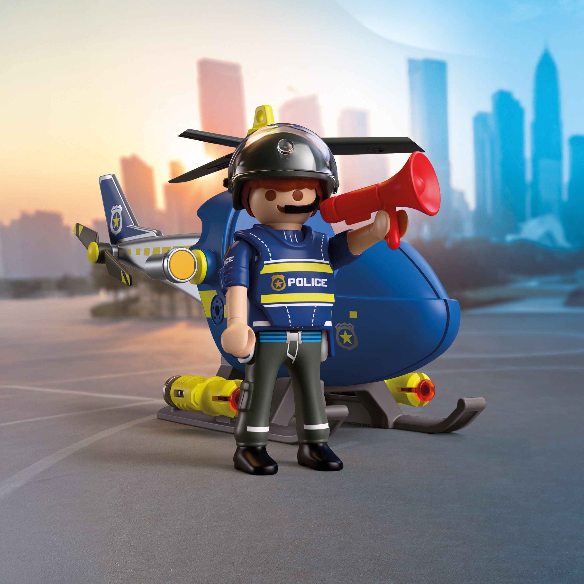 Playmobil® Polizeihelikopter (72080), City Action Konstruktions-Spielset, (28 St), Made in Europe