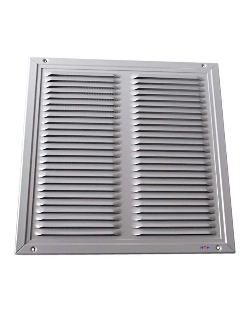 Häusler Onlinehandel GmbH Lüftungsgitter Lüftungsgitter LG 3030 MGS-AL Lamellengitter Alu PVD 300 x 300 mm, mit integriertem Fliegengitter