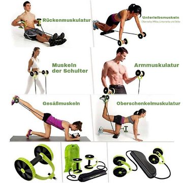 MDHAND Trainingsbänder Fitnessband 5-teiliges Set, Allround-Muskeltraining, Grün