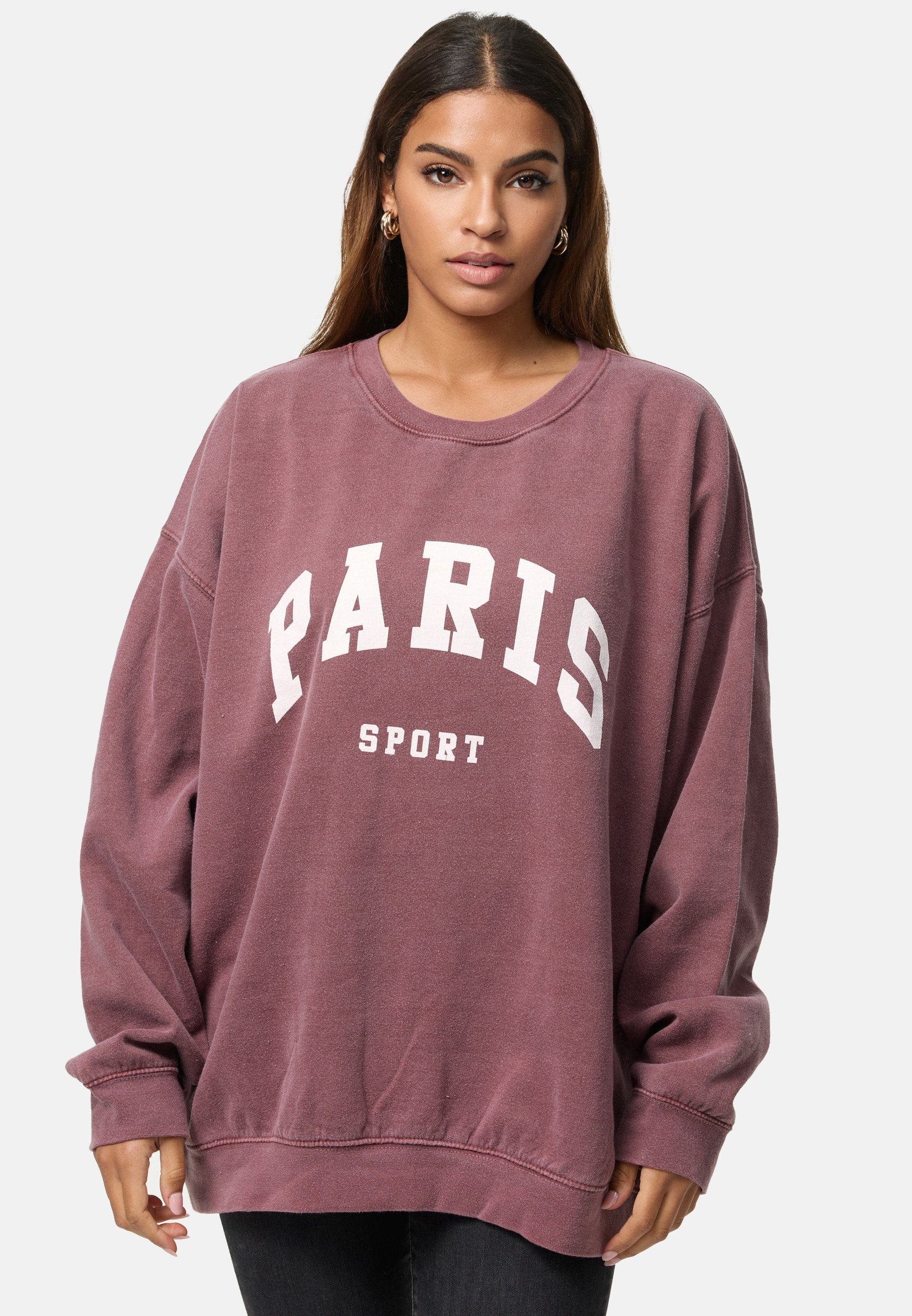 Worldclassca Longsweatshirt Worldclassca Oversized Sweatshirt PARIS SPORT Langarmshirt Pullover