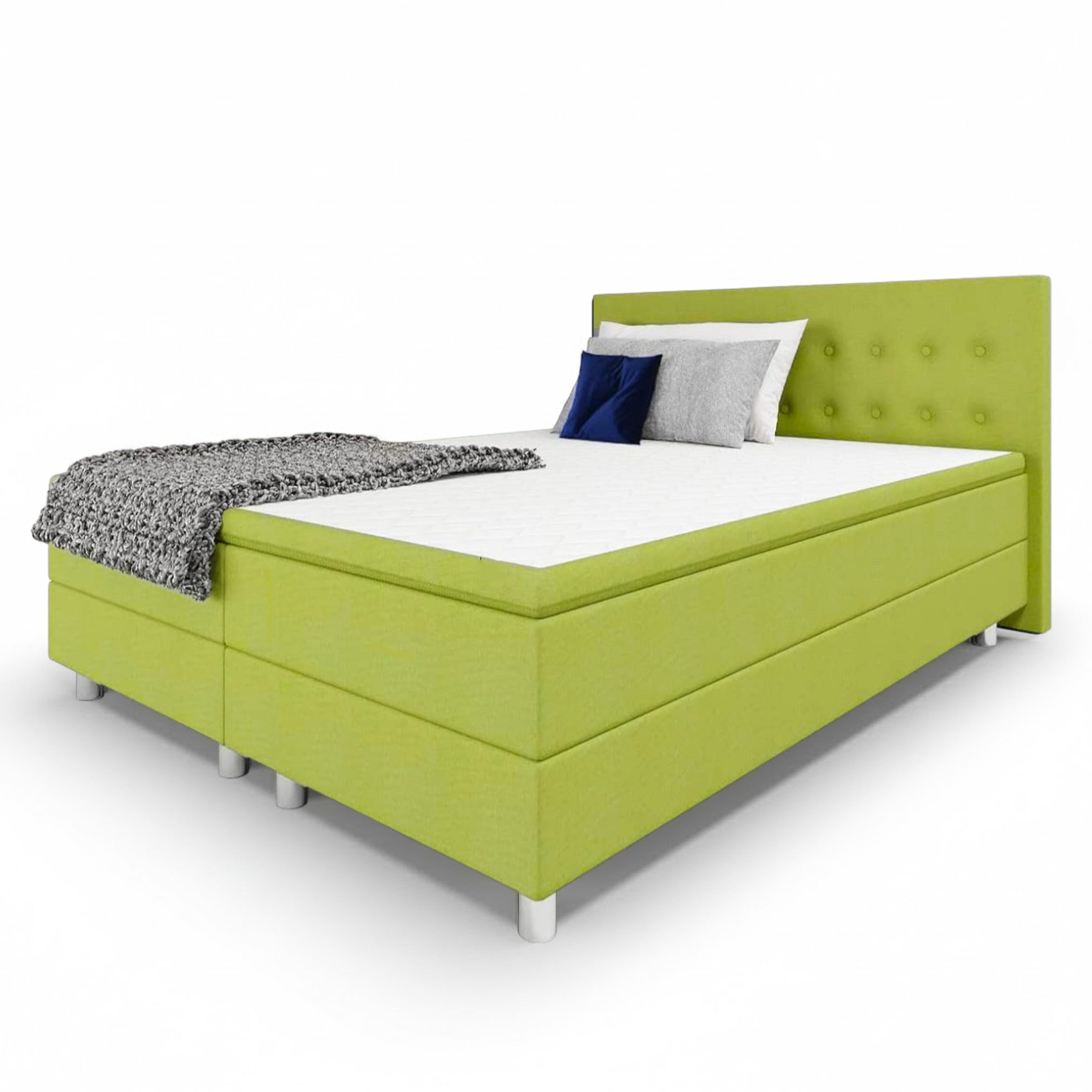 Best for Home Boxspringbett Best for Home Boxspringbett – Komfortable Bonnell-Matratze & Topper (90x200 120x200 140x200 160x200 180x200 200x200), Handwerksqualität,TOP Preis-Leistungs-Verhältnis