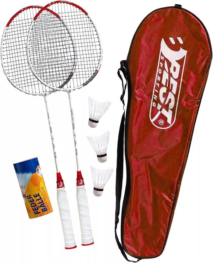 Best Sporting Badmintonschläger Badminton- Set 260XT weiß