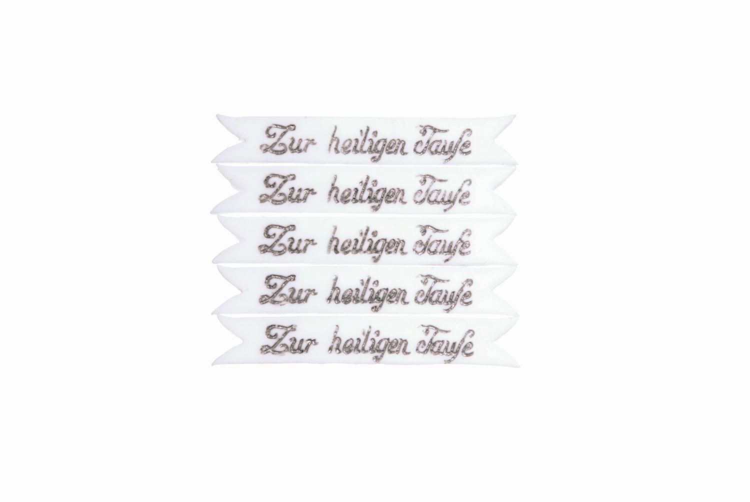 INNA-Glas Stumpenkerze Schrift Zur heiligen Taufe CHARDA, Silber, 9x5,5cm