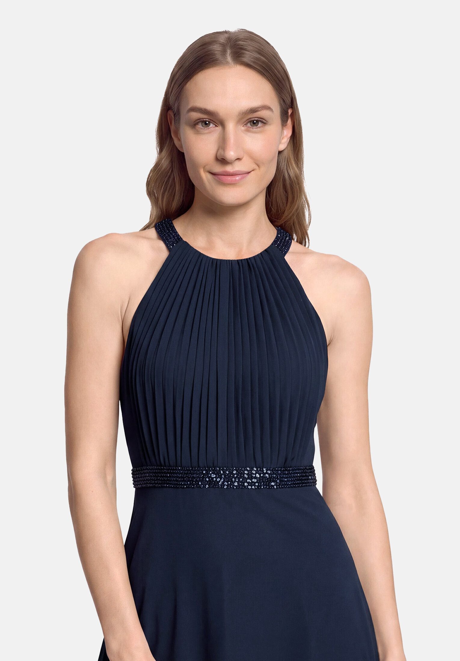 Vera Mont Abendkleid Damen rückenfrei Pailletten
