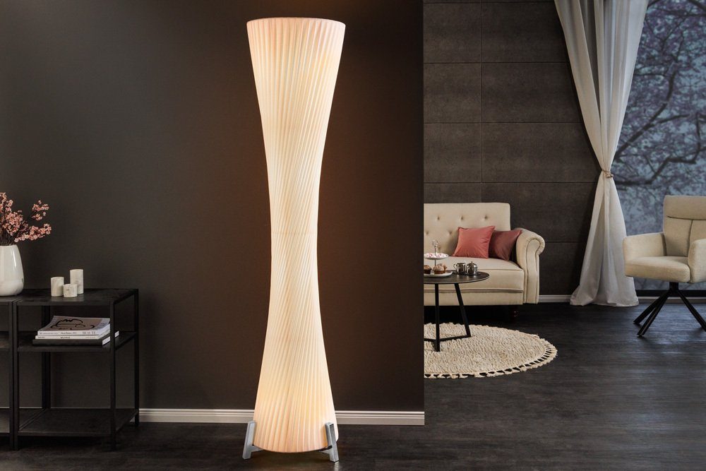riess-ambiente Stehlampe PARIS X 180cm weiß / silber, ohne Leuchtmittel,  Stehleuchte · mit Lampenschirm · Modern Design · Wohnzimmer