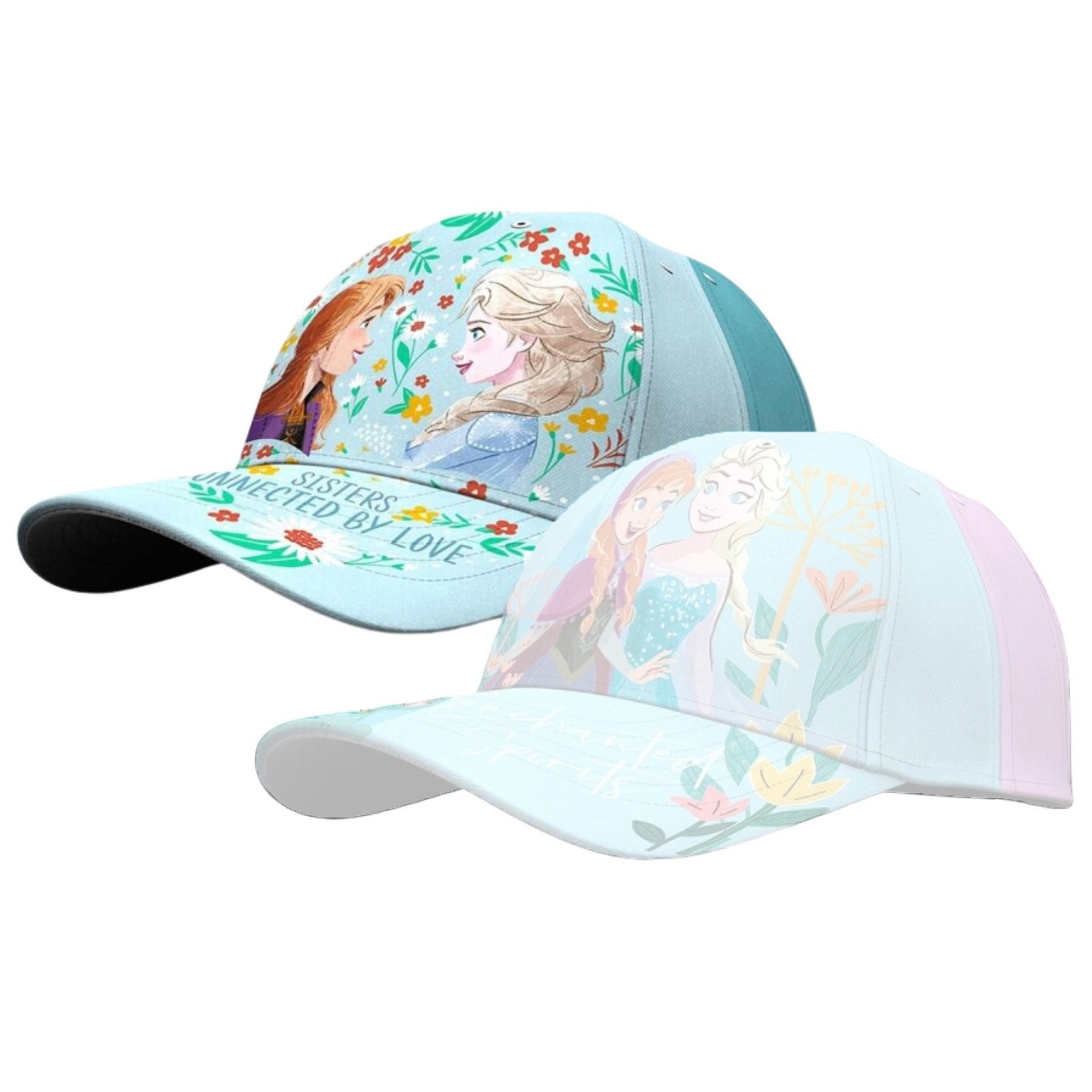 Baseball Cap Kinder Kappe aus 100% Baumwolle mit Elsa & Anna Motiv