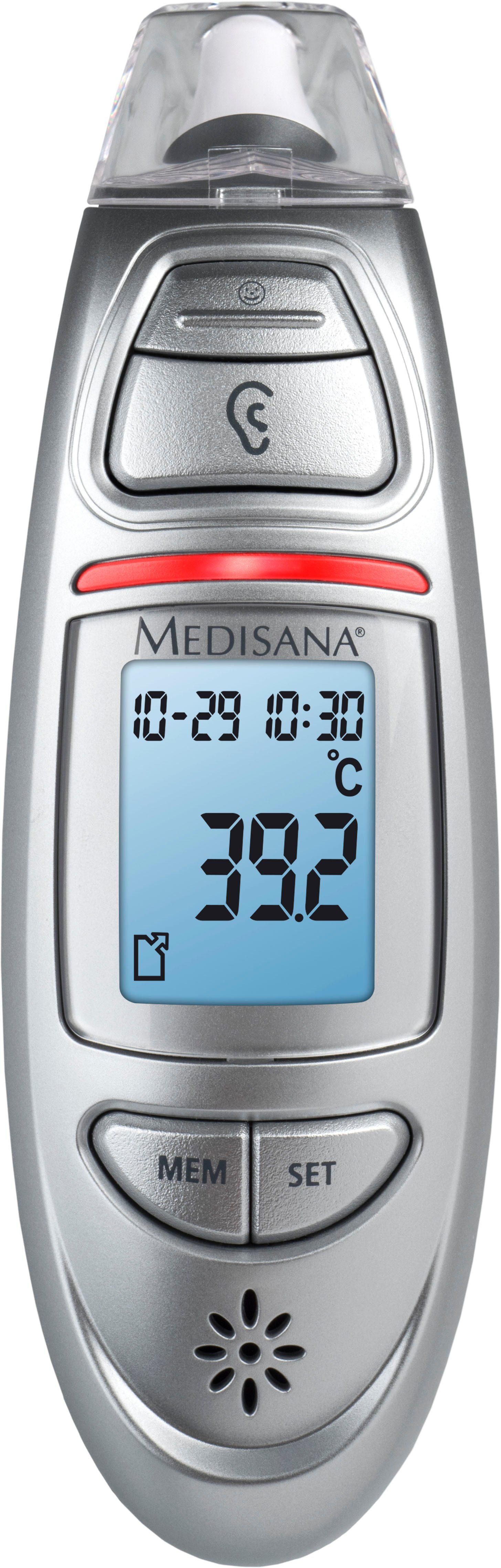 Medisana Fieberthermometer TM 750 Connect, Präzise, sekundenschnelle  Messung der Körpertemperatur an der Stirn und im Ohr