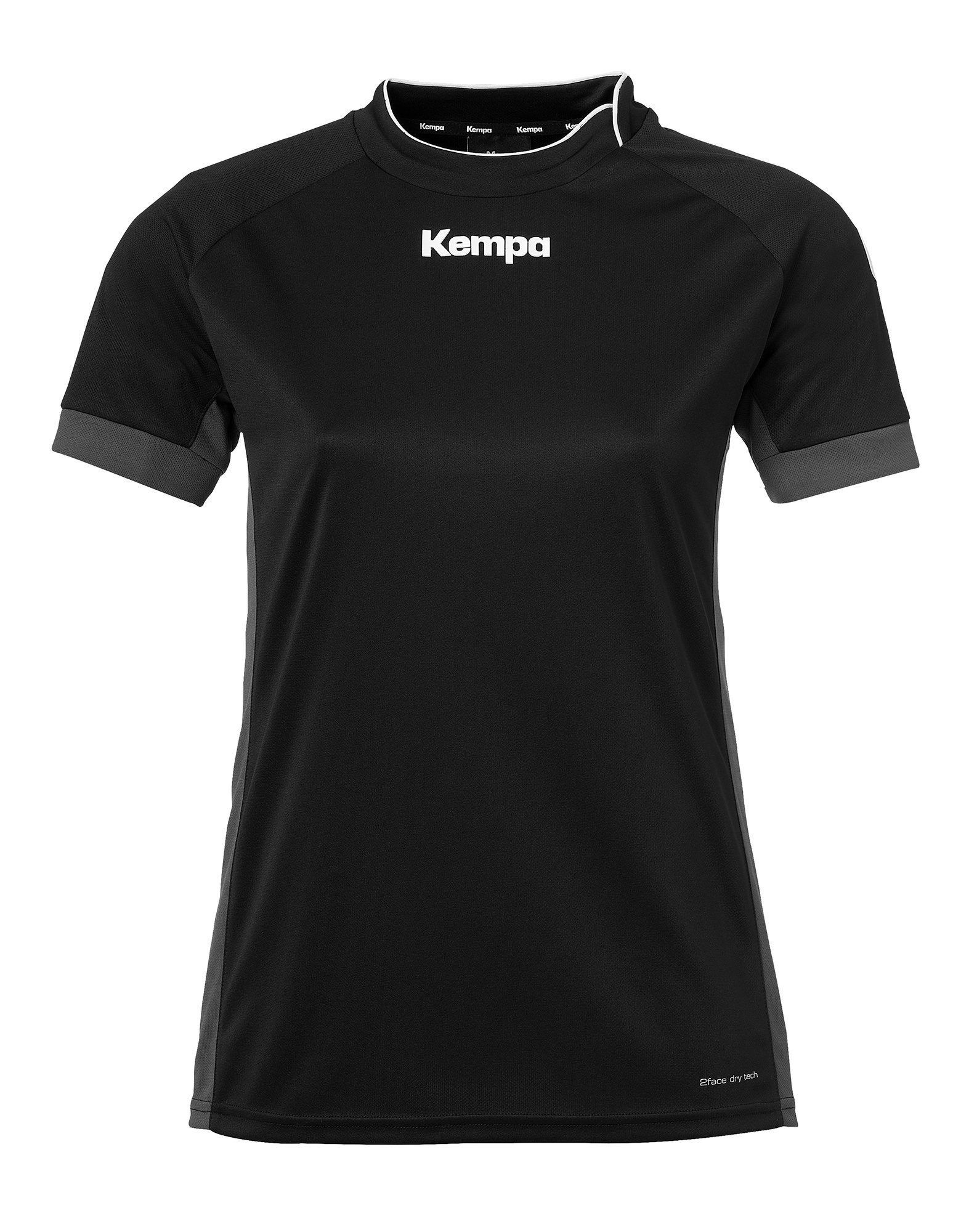 [Viele Lieferungen noch am selben Tag möglich!] Kempa Kurzarmshirt Kempa Shirt schwarz/anthra schnelltrocknend TRIKOT PRIME WOMEN