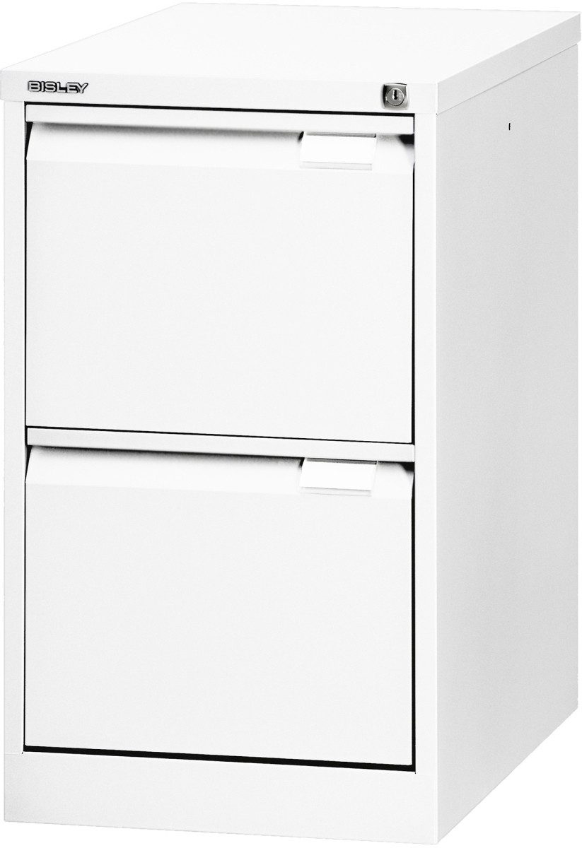 Bisley Hängeregisterschrank Hängeregistraturschrank 2 Schübe 1-bahnig verkehrsweiß