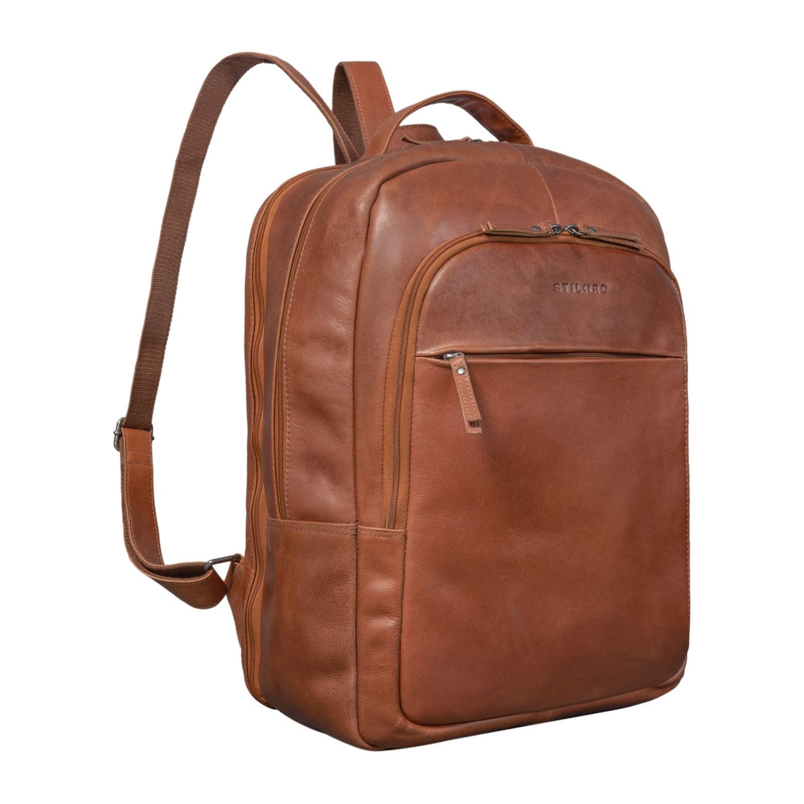 Notebook-Rucksack "Florin" XXL Business Rucksack Leder für 17 Zoll Laptop Herren & Damen