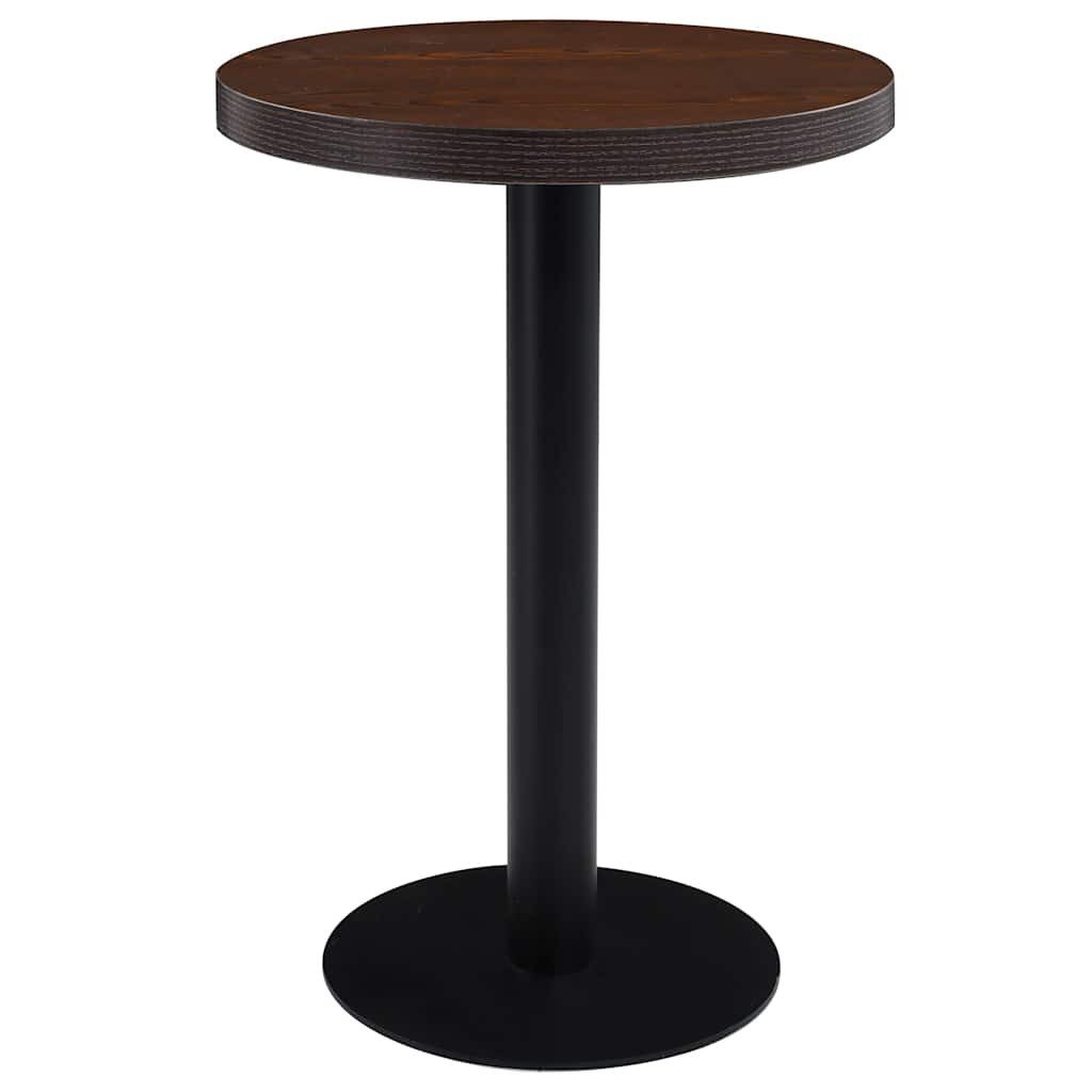 vidaXL Esstisch Bistrotisch Dunkelbraun 60 cm MDF (1-St)