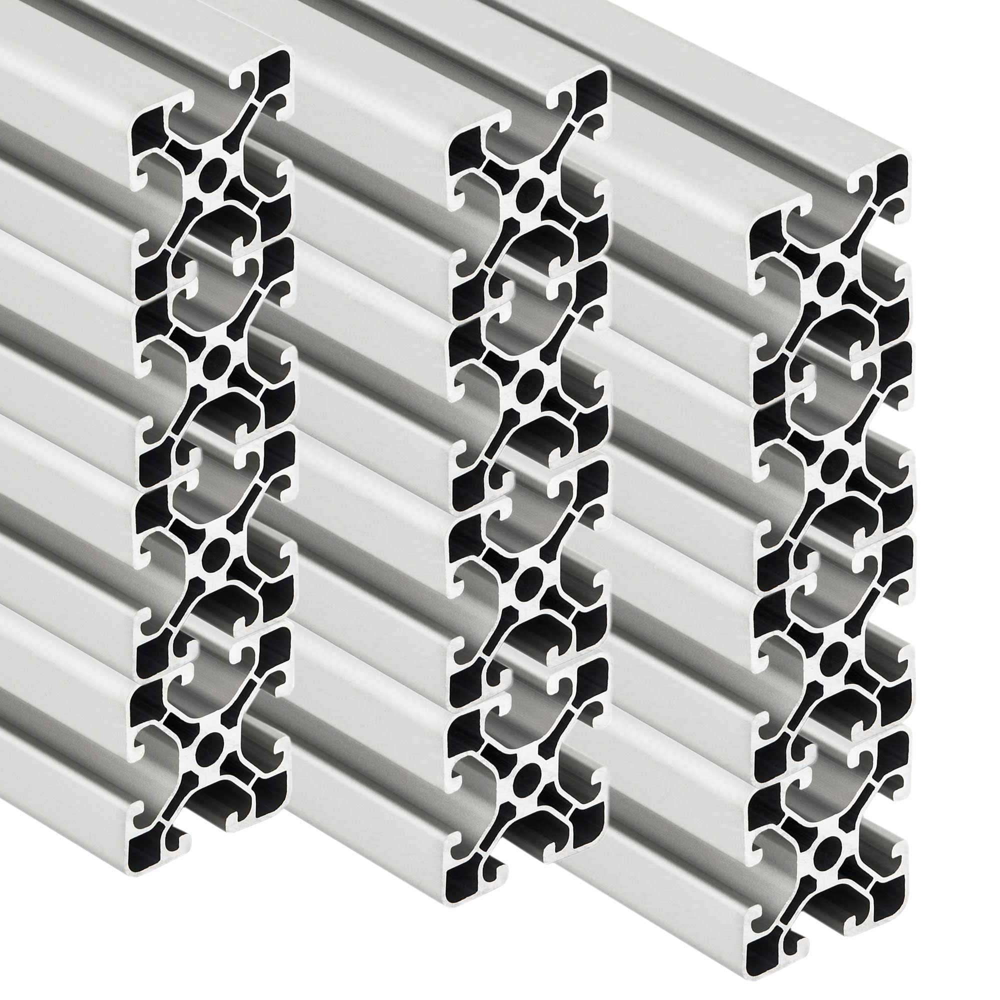 SCHMIDT systemprofile Profil 12x Aluminium Profil 2000mm 40x40mm Nut 8 Alu eloxiert Nutprofil