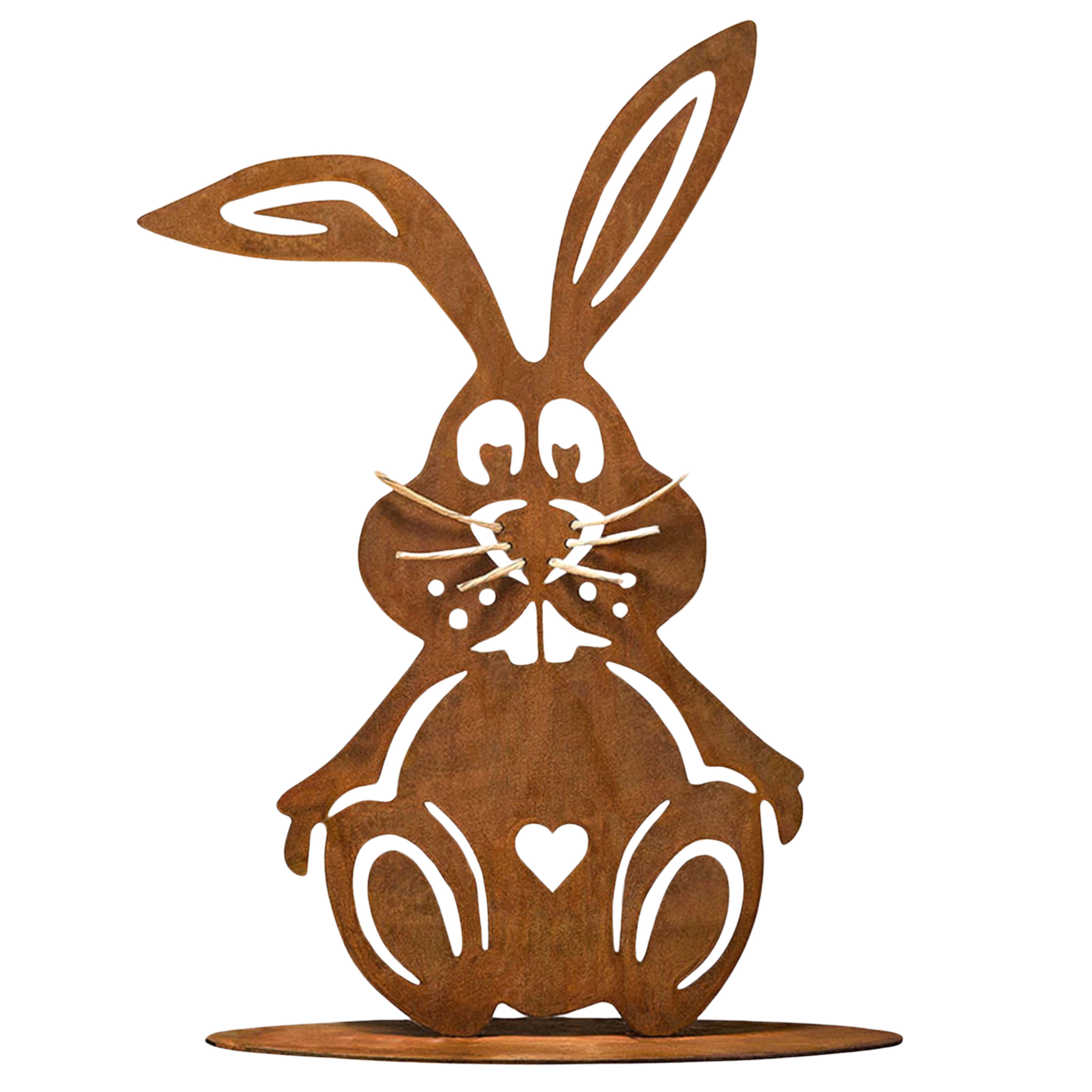 Rostikal Osterhase Osterdeko Hase 22 cm oder 30 cm Gartendeko Metall, Echte günstig online kaufen