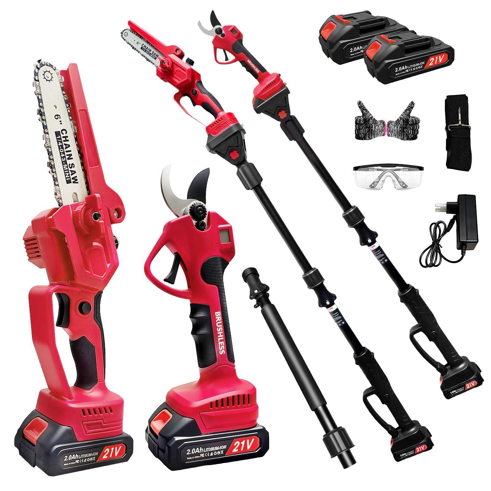 BBG Akku-Hochentaster Akku-Stangensäge und Elektro-Gartenschere Set günstig online kaufen