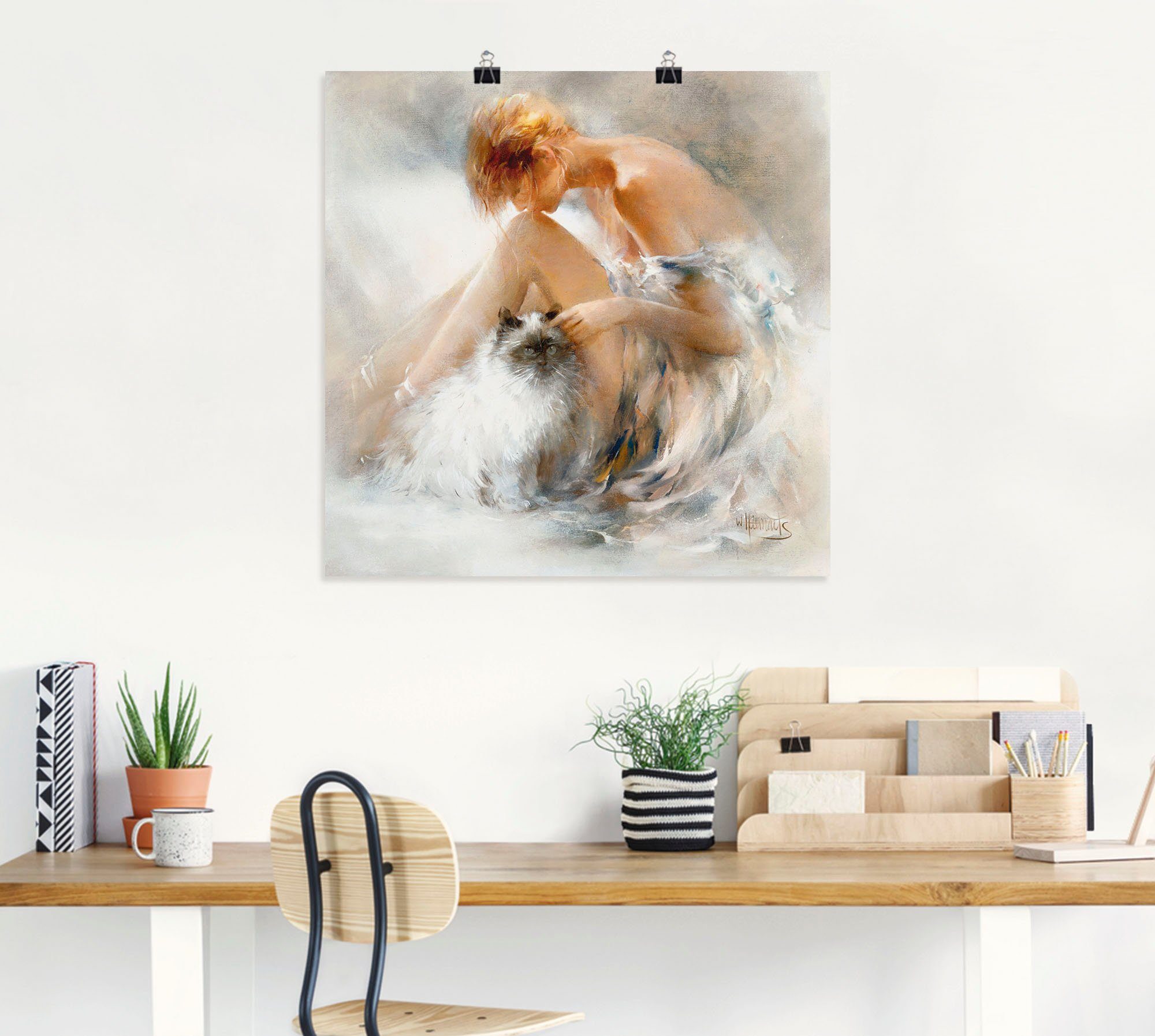 versch. Leinwandbild, oder in Wandaufkleber Verlangen, Wandbild St), (1 Größen Frau Artland als Poster