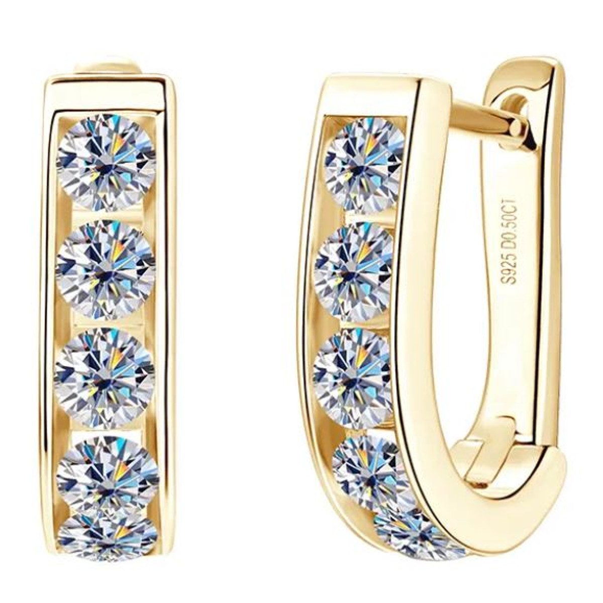 KARMA Paar Creolen Karma Creolen Damen 925 Sterling Silber vergoldet (Krist günstig online kaufen