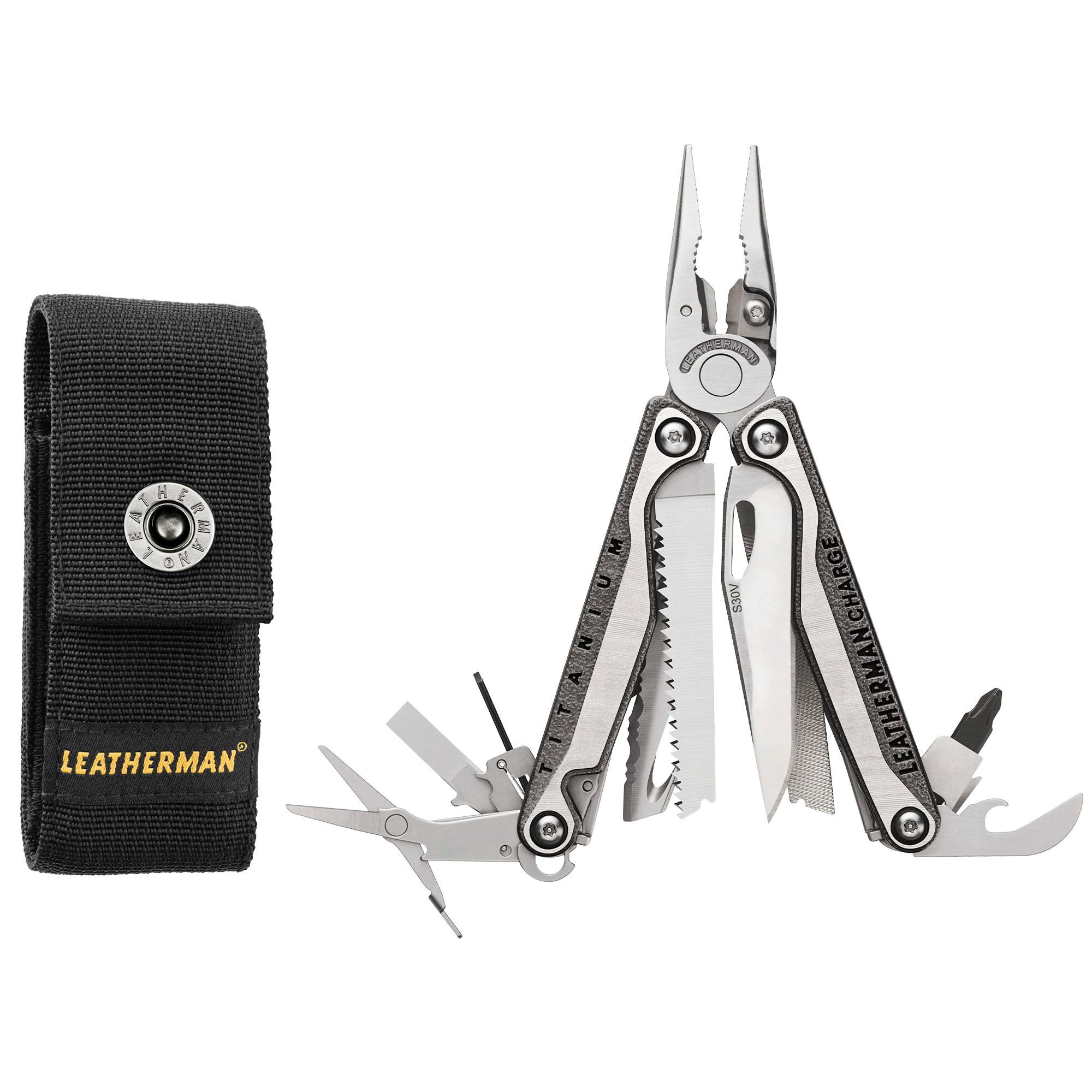 Multitool Leatherman Charge+ Multi-Tool - 19 Tools - Edelstahl mit Nylonholster