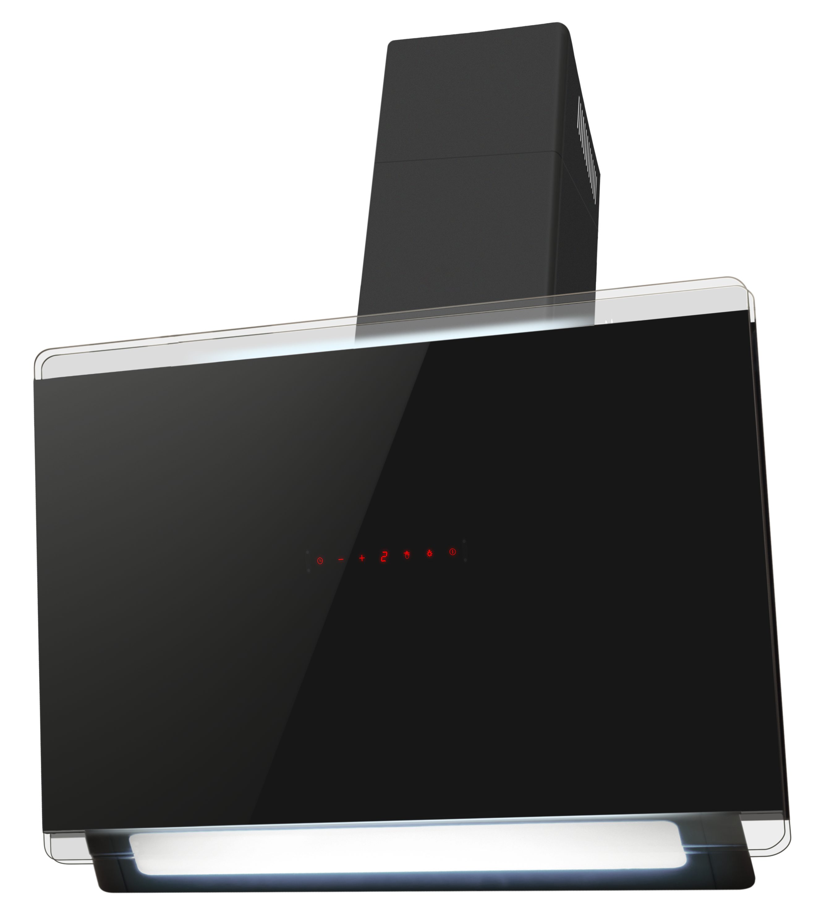 Amica Kaminhaube KHF 695 801 S KHF 695 801 S, Schwarz, stilvoll, flexibel – helles Licht, schnell sauber