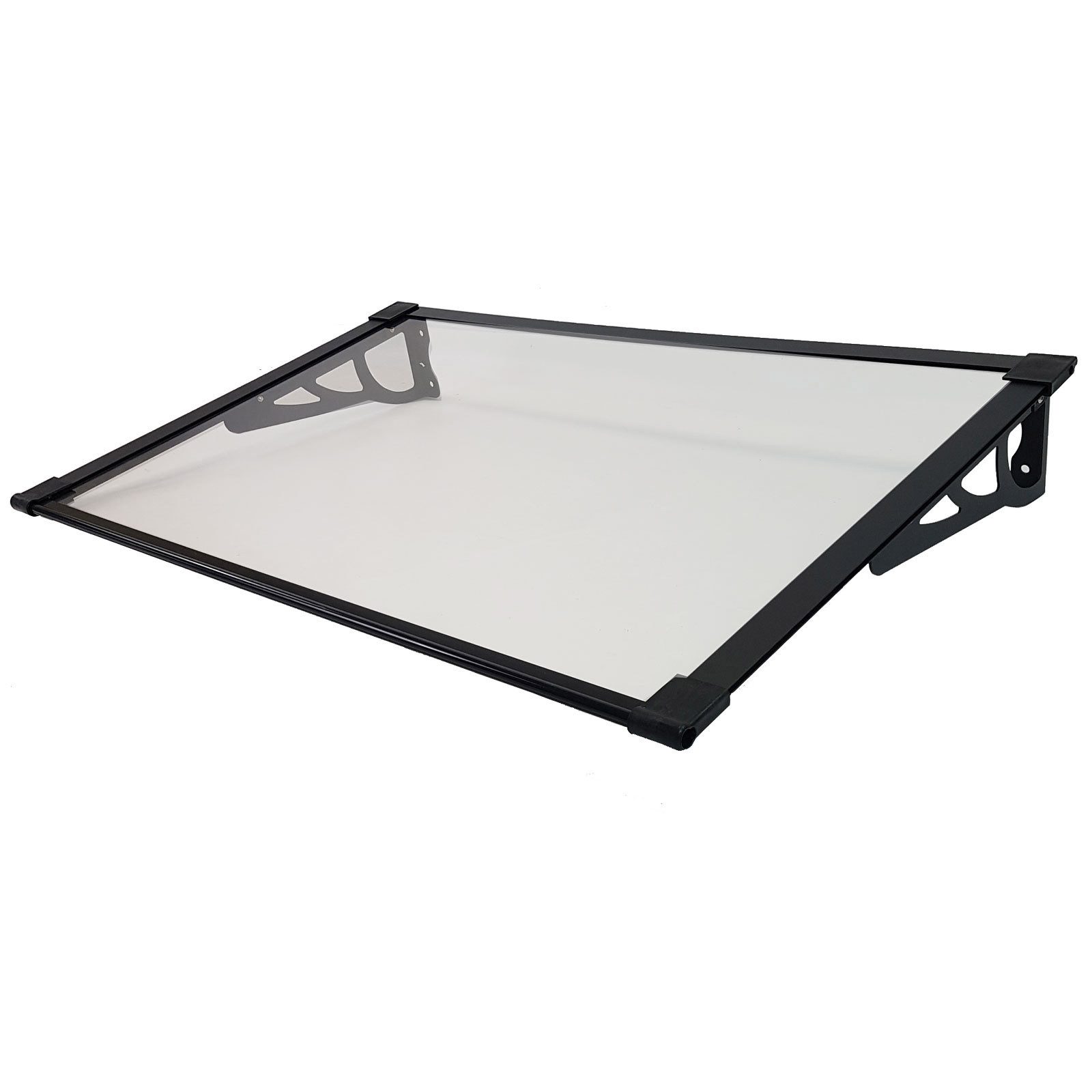 TRUTZHOLM Vordach 120 x 80 cm schwarz Haustürdach Haustür Pultvordach schwa günstig online kaufen