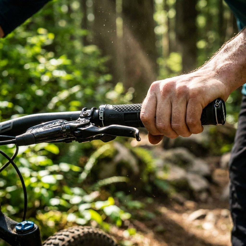 Deity Fahrradlenkergriff Deity Lockjaw Griffe Schwarz, 132 mm Länge, 32 mm Durchmesser, 104 g