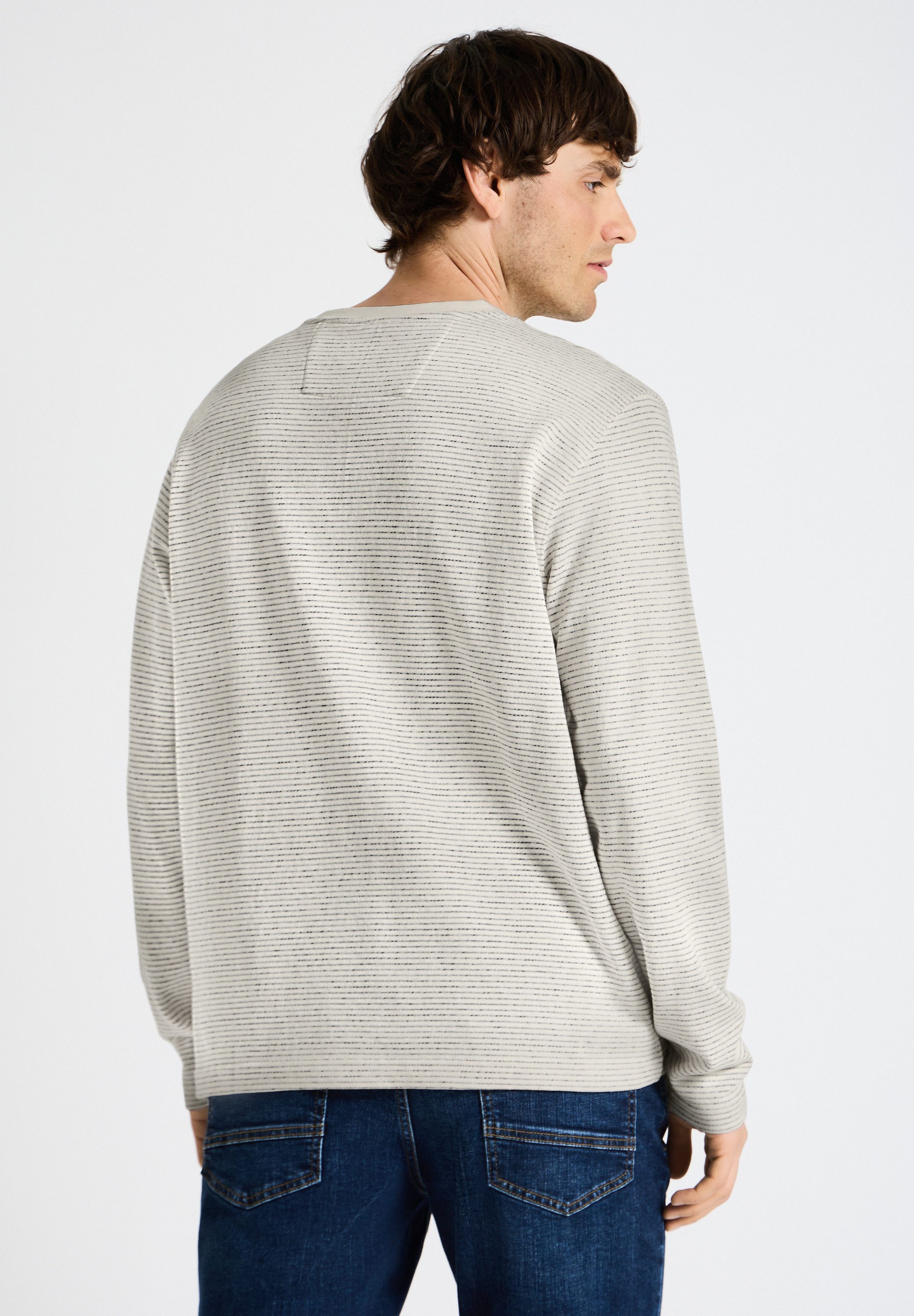 STREET ONE MEN Sweatshirt aus reiner Baumwolle