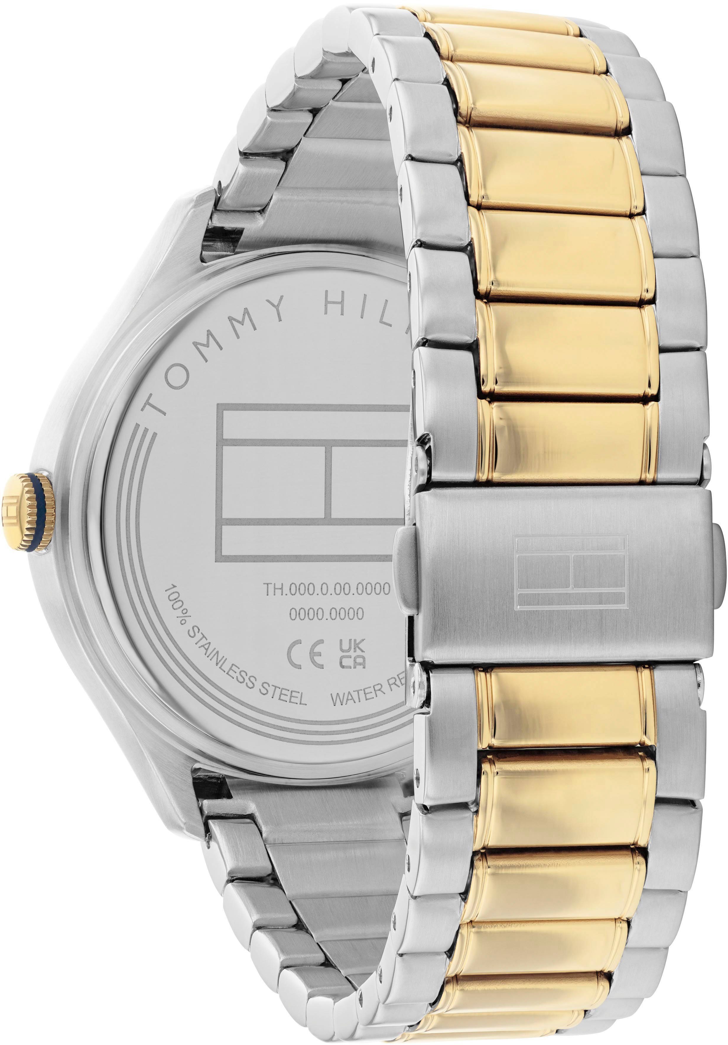 Tommy Hilfiger Multifunktionsuhr CLASSIC 1782658, Quarzuhr, Armbanduhr, Damenuhr, Herrenuhr, Datum, Edelstahlarmband