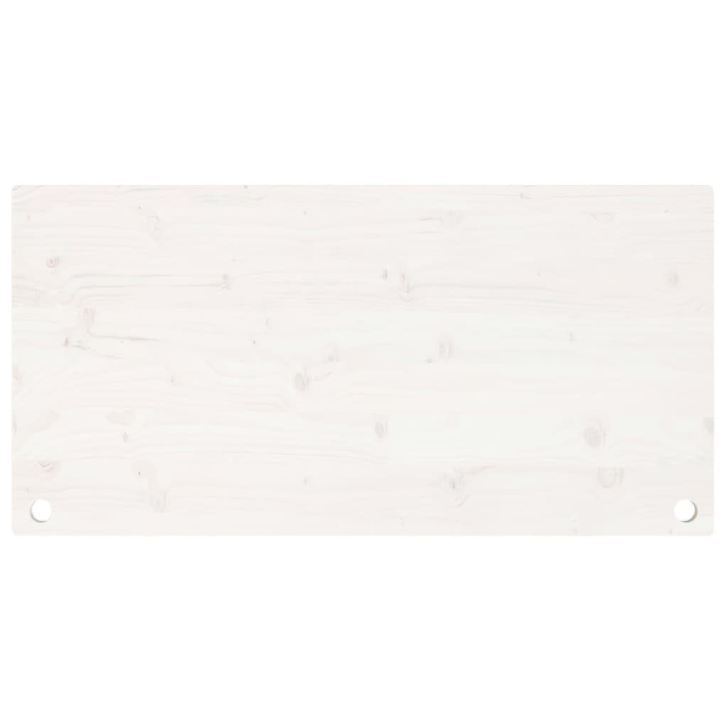 Massivholz 100x50x2,5 Weiß Schreibtisch Kiefer vidaXL Schreibtischplatte cm