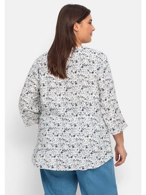 Sheego Shirtbluse Große Größen mit Blumenprint, leicht transparent