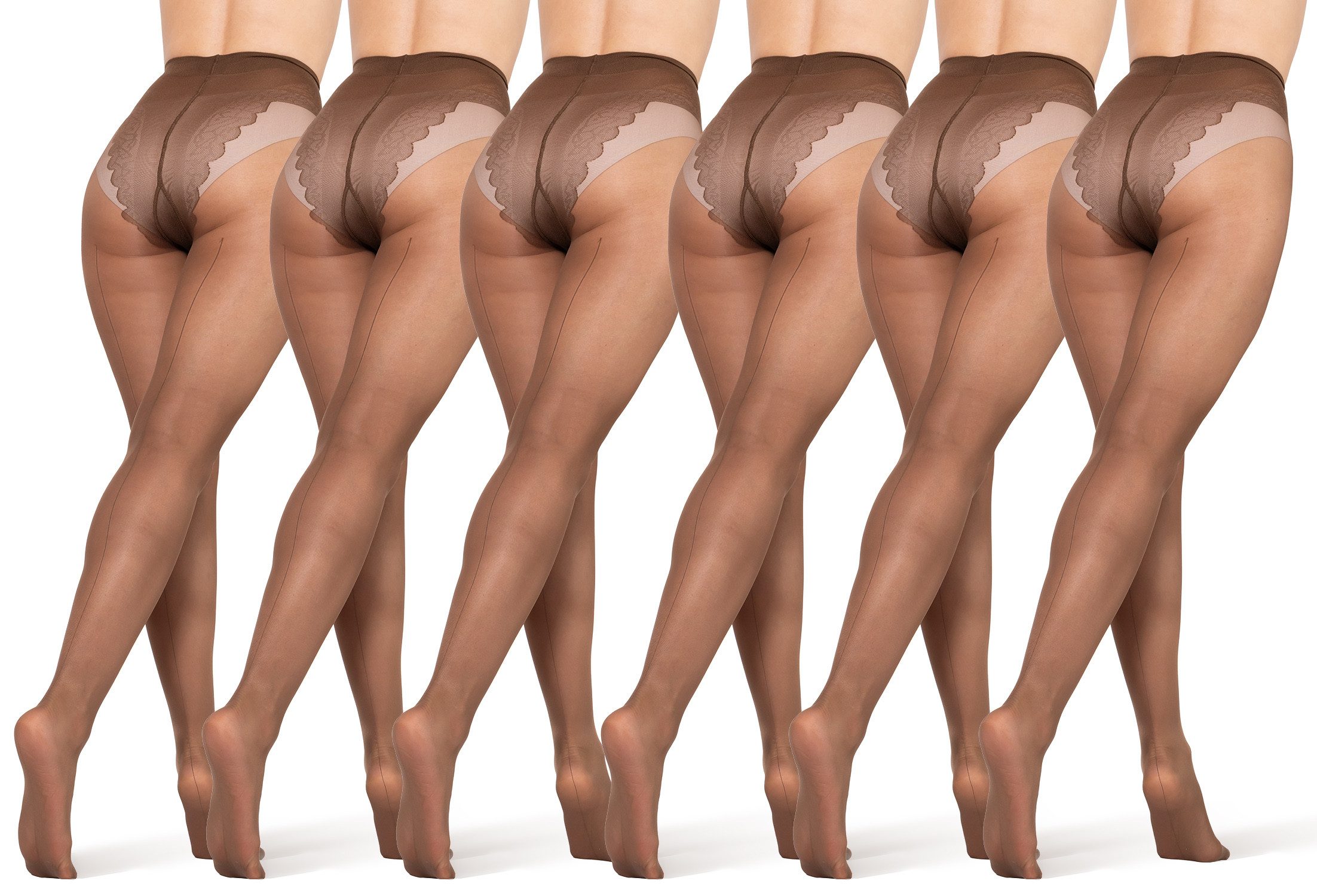 Feinstrumpfhose Naht Strumpfhose elastisch mit Rücknaht