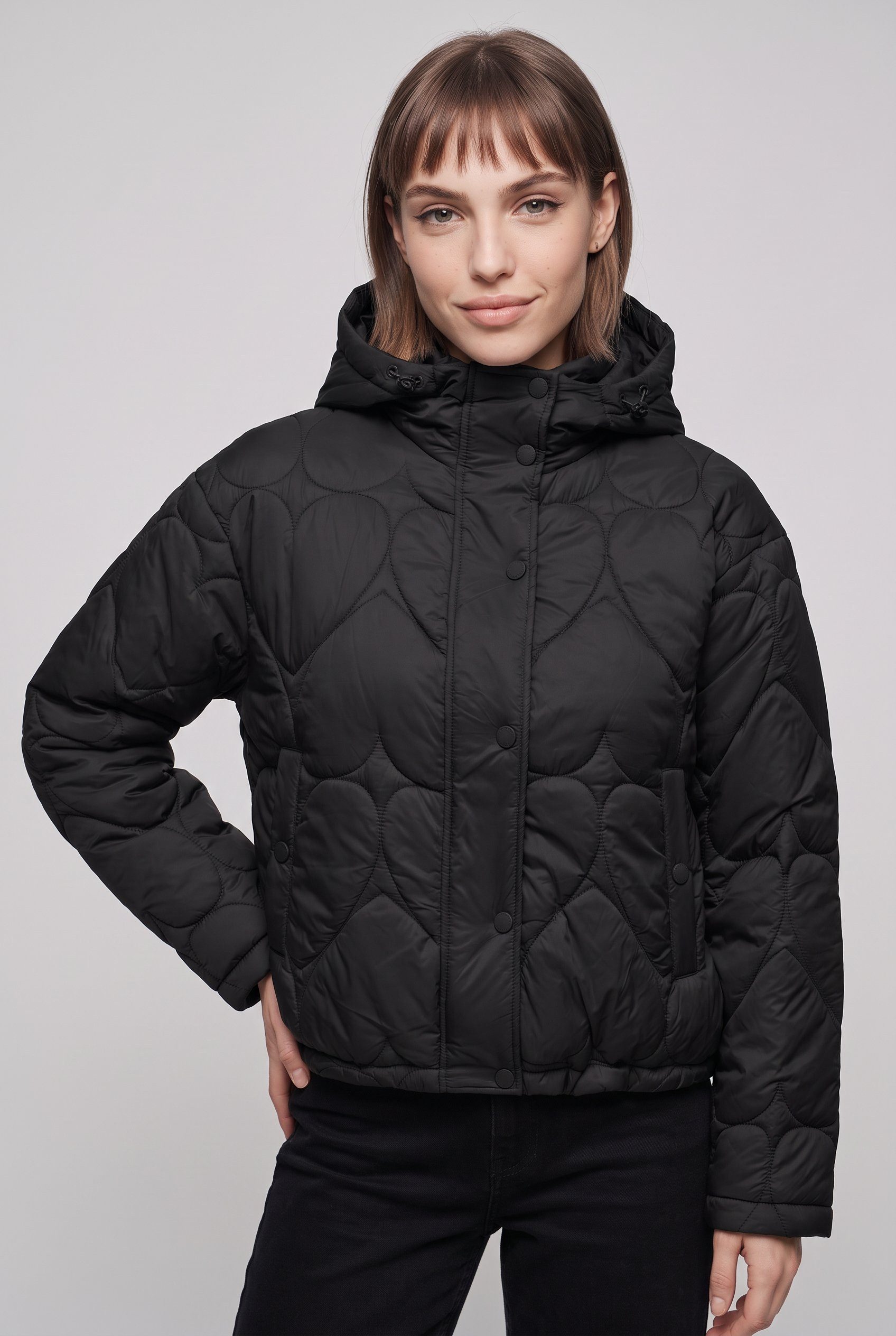 ONLY Steppjacke ONLTAHIA LW HEART HOOD JACKET CC OTW Kunstfaser