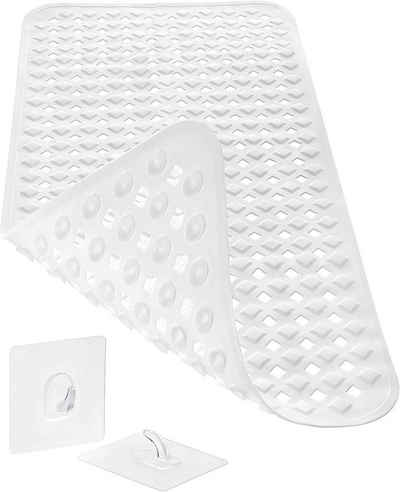 Homerella Wanneneinlage Homerella Badewannenmatte rutschfest Hautsensitiv 88x39cm, INKL. AUFHÄNGUNG Antirutschmatte Badewanne BPA frei Duschmatte schimmelresistent & maschinenwaschbar Badematte rutschfest