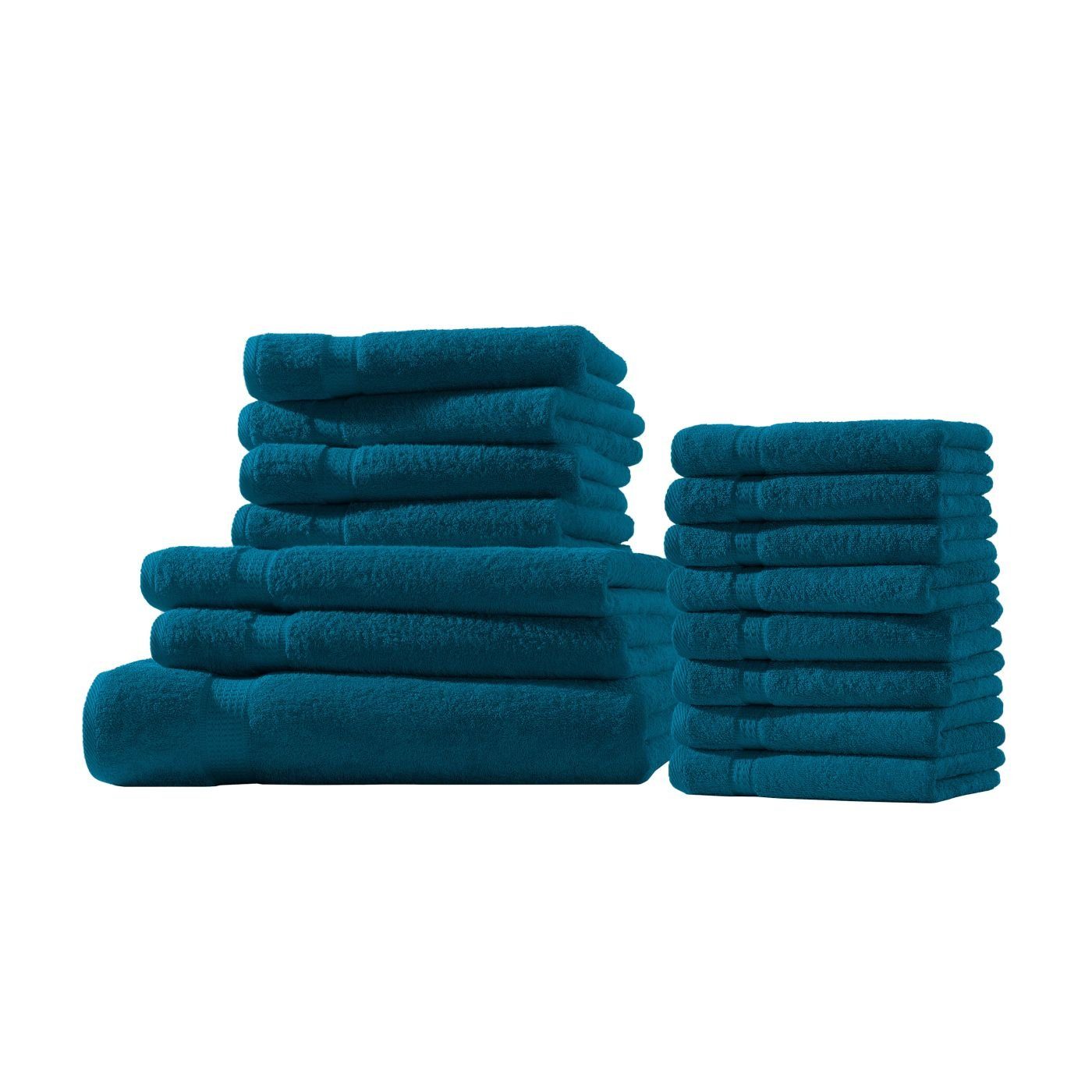 mit Baumwolle Uni Frotteeware soma Handtuchset, (1-St) Handtuch Handtücher Bordüre 100% Baumwolle,