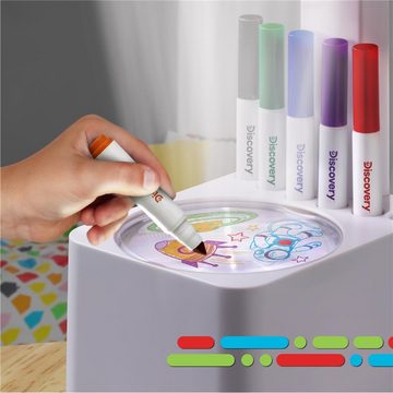 Discovery Kids Kreativset Art Projector, mit 6 Marker, 10 Farbscheiben, Kinderprojektor, ab 6 Jahren