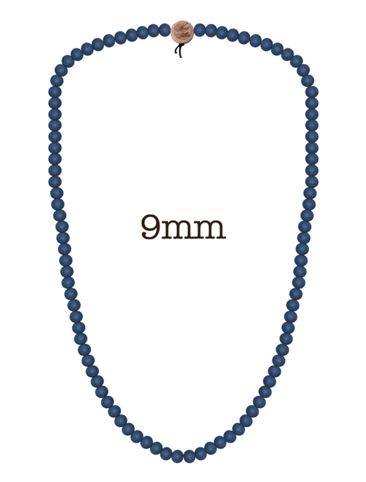 WOOD FELLAS Halsband WOOD FELLAS Holz-Kette schöne Deluxe Necklace Mode-Schmuck Hals-Schmuck Pearl Blau