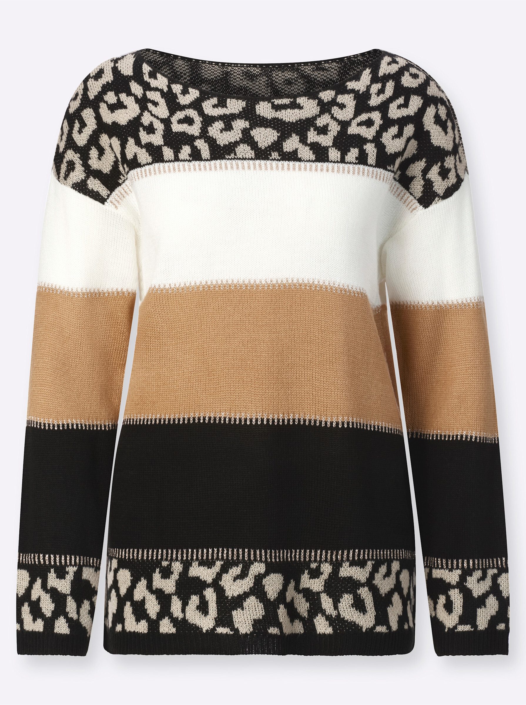 Sieh an! Strickpullover Jacquard-Pullover günstig online kaufen